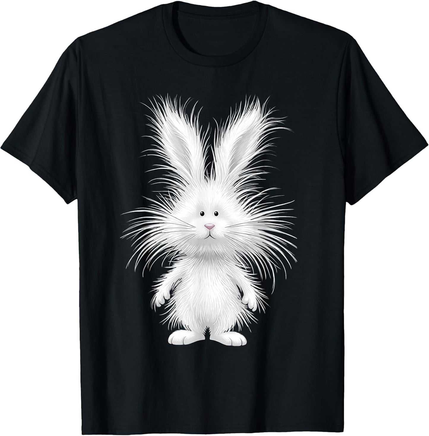 Cute Fuzzy Bunny Unisex T-shirt, Sweatshirt, Hoodie, Long Sleeve Tee - T-Shirt, Sweatshirt, Hoodie