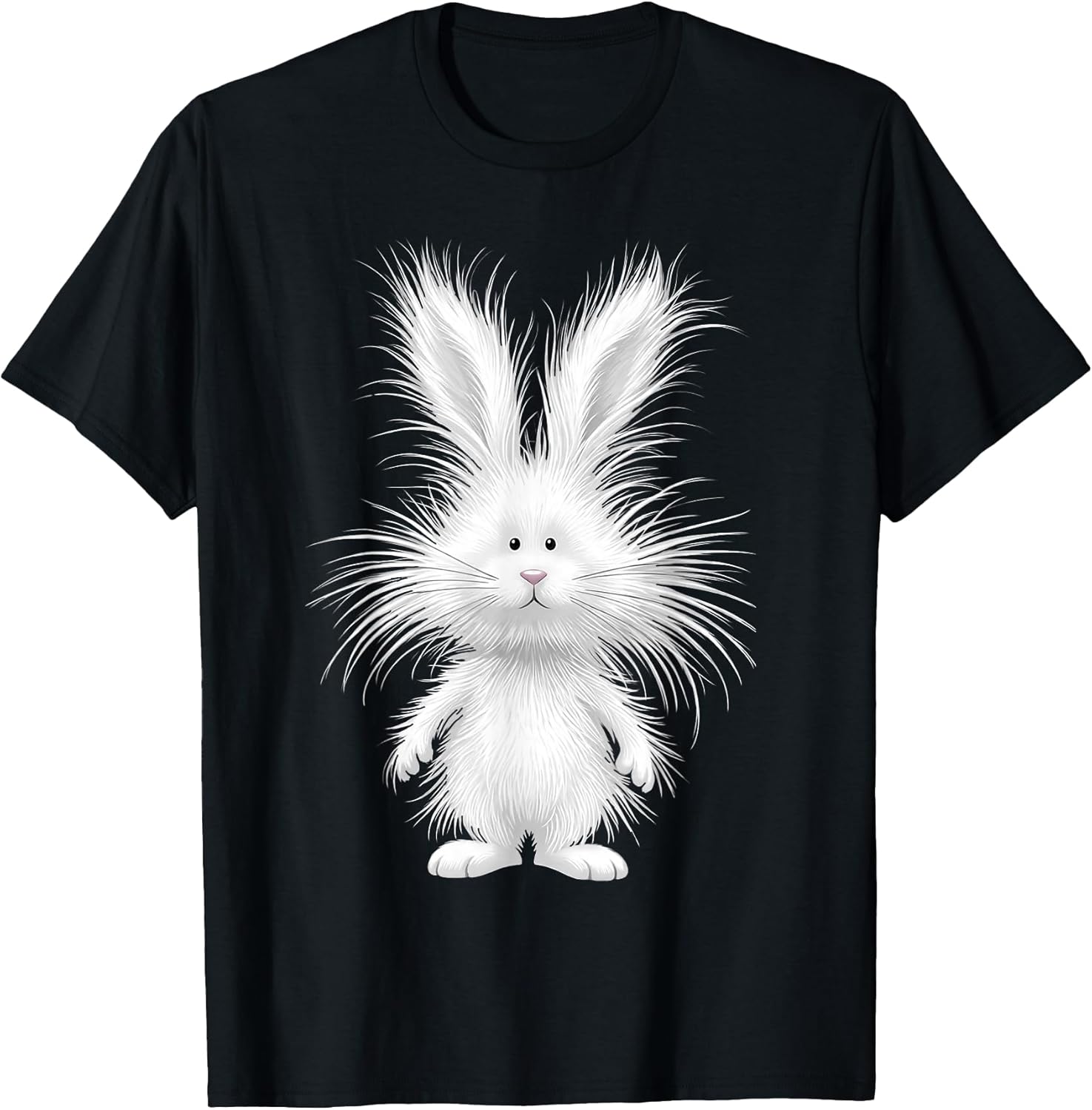 Cute Fuzzy Bunny Unisex T-shirt, Sweatshirt, Hoodie, Long Sleeve Tee - T-Shirt, Sweatshirt, Hoodie