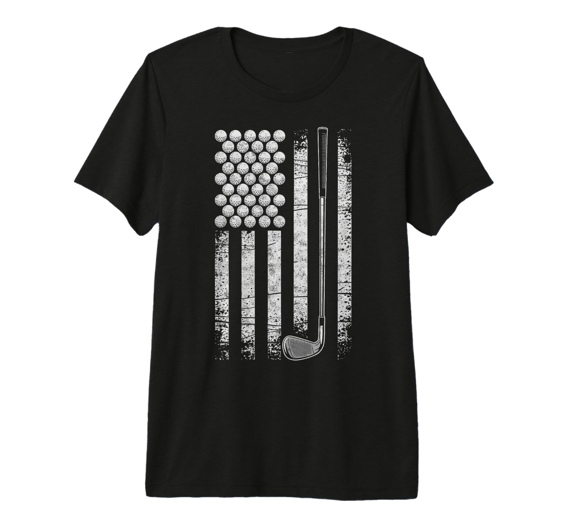 Us Flag Golf Golfer Golfing Dad T-Shirt - Trendy Graphic for Adults - T-Shirt, Sweatshirt, Hoodie