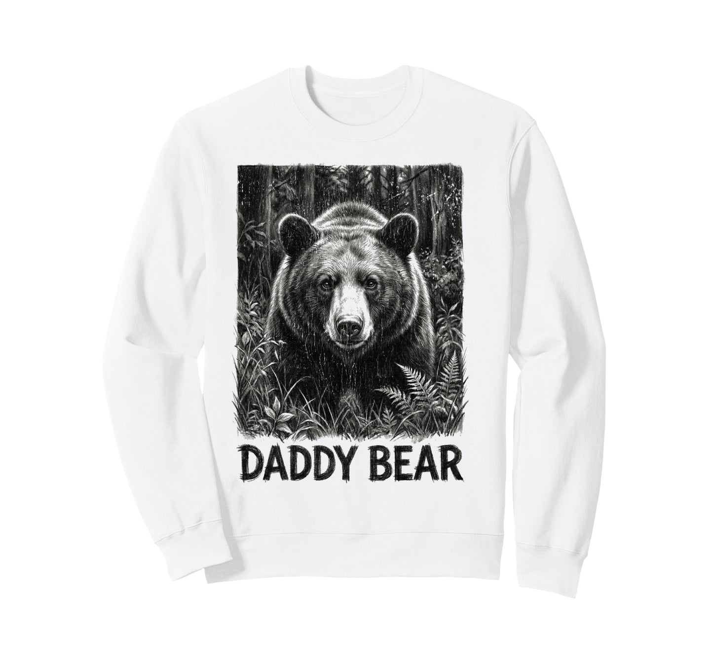 Daddy Bear Family Matching Dad Sweatshirt - Minimalist Print for Adults - T-Shirt, Sweatshirt, Hoodie