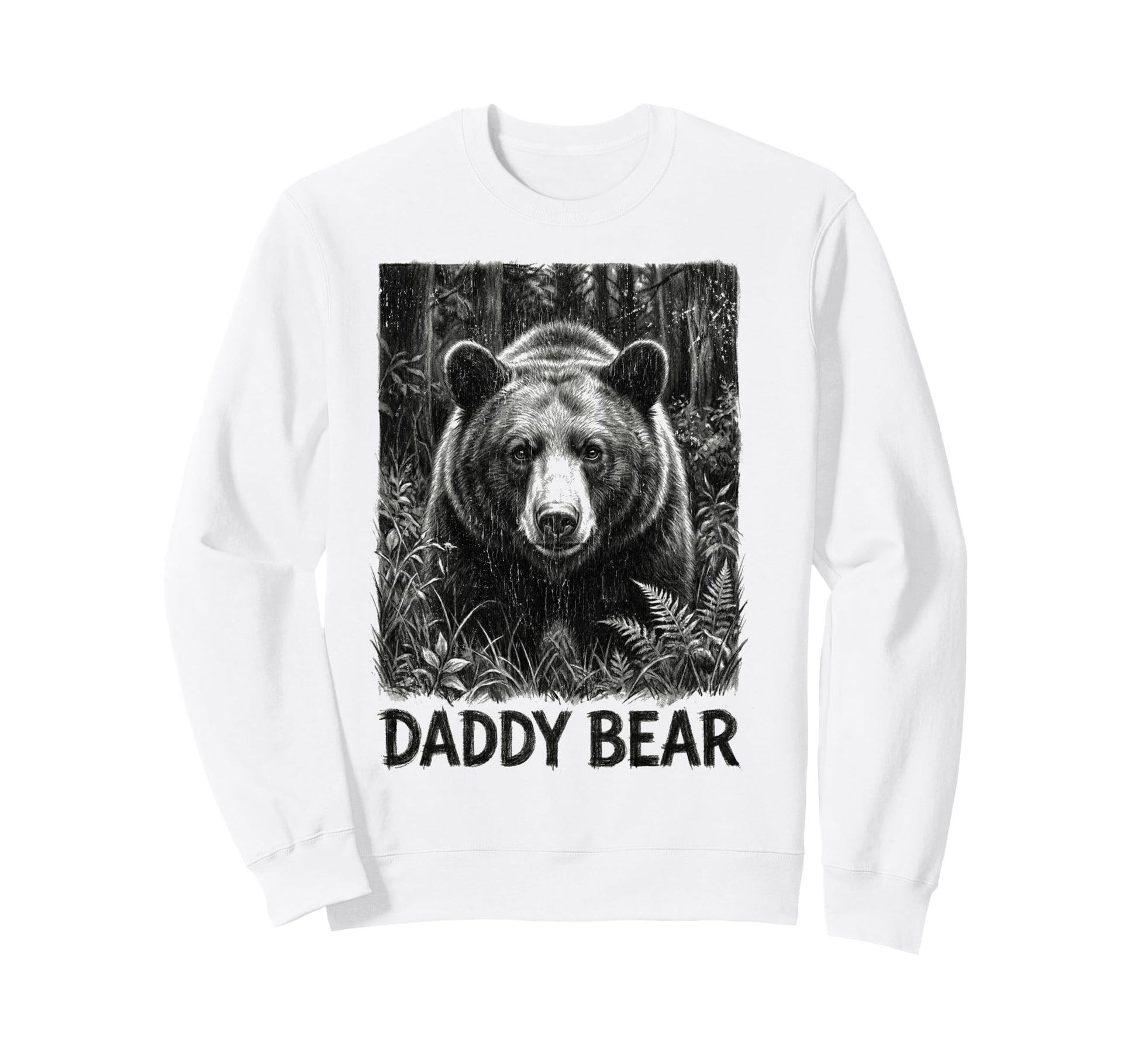 Daddy Bear Family Matching Dad Sweatshirt - Minimalist Print for Adults - T-Shirt, Sweatshirt, Hoodie