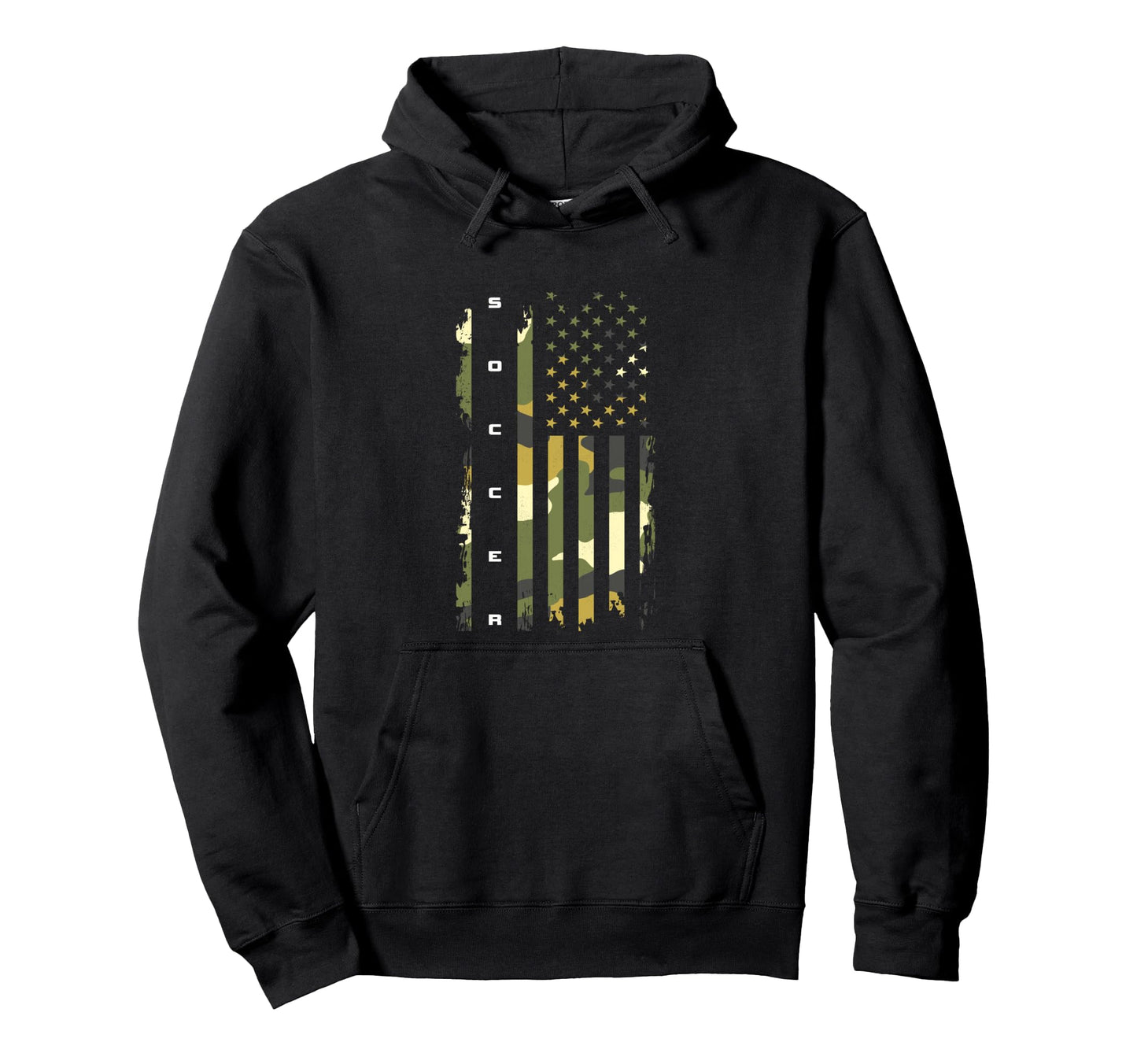 American Flag Camouflage Soccer Hoodie - Unique Graphic for Adults - T-Shirt, Sweatshirt, Hoodie