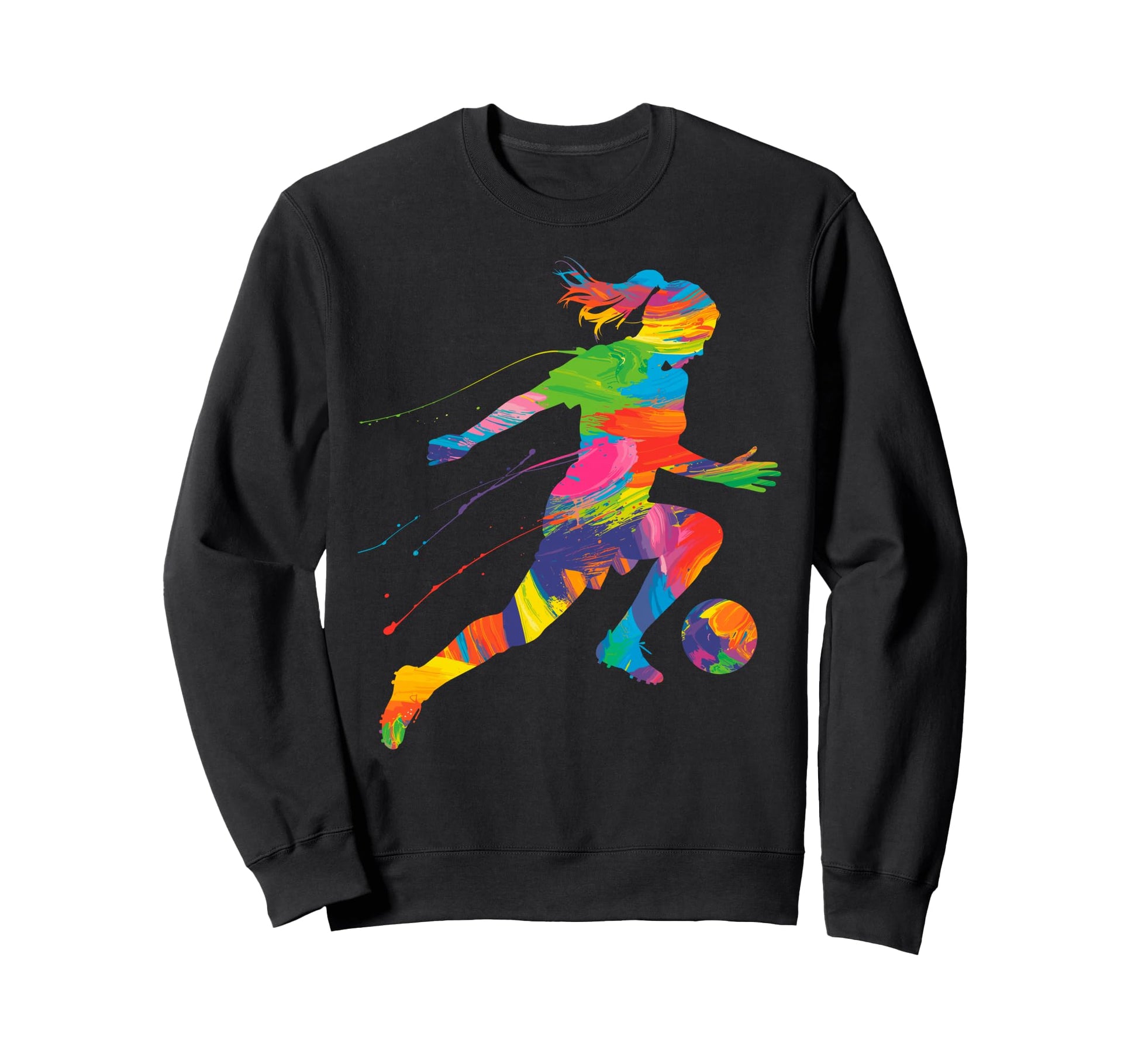 Colorful Funny Soccer Player Fan Dad Sweatshirt - Graphic Print for Adults - T-Shirt, Sweatshirt, Hoodie