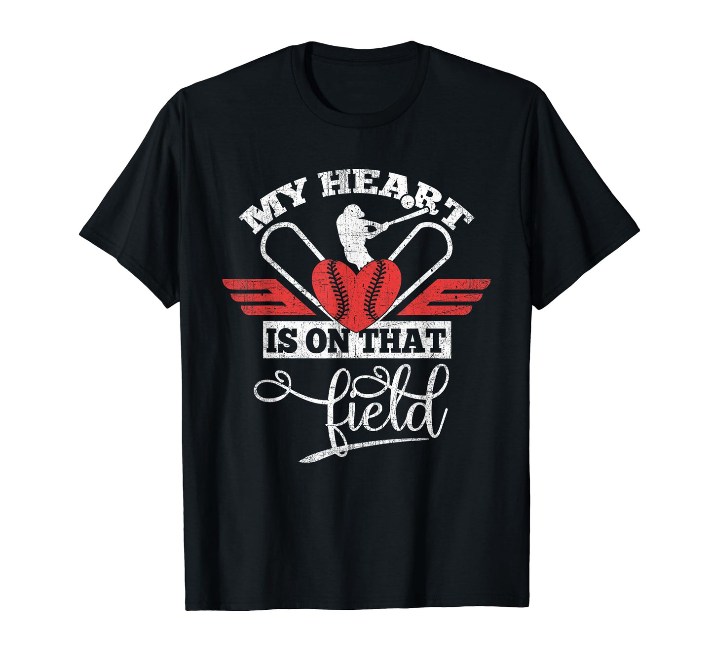 My Heart Is That Field Softball T-Shirt - Aesthetic Graphic Men Women - T-Shirt, Sweatshirt, Hoodie