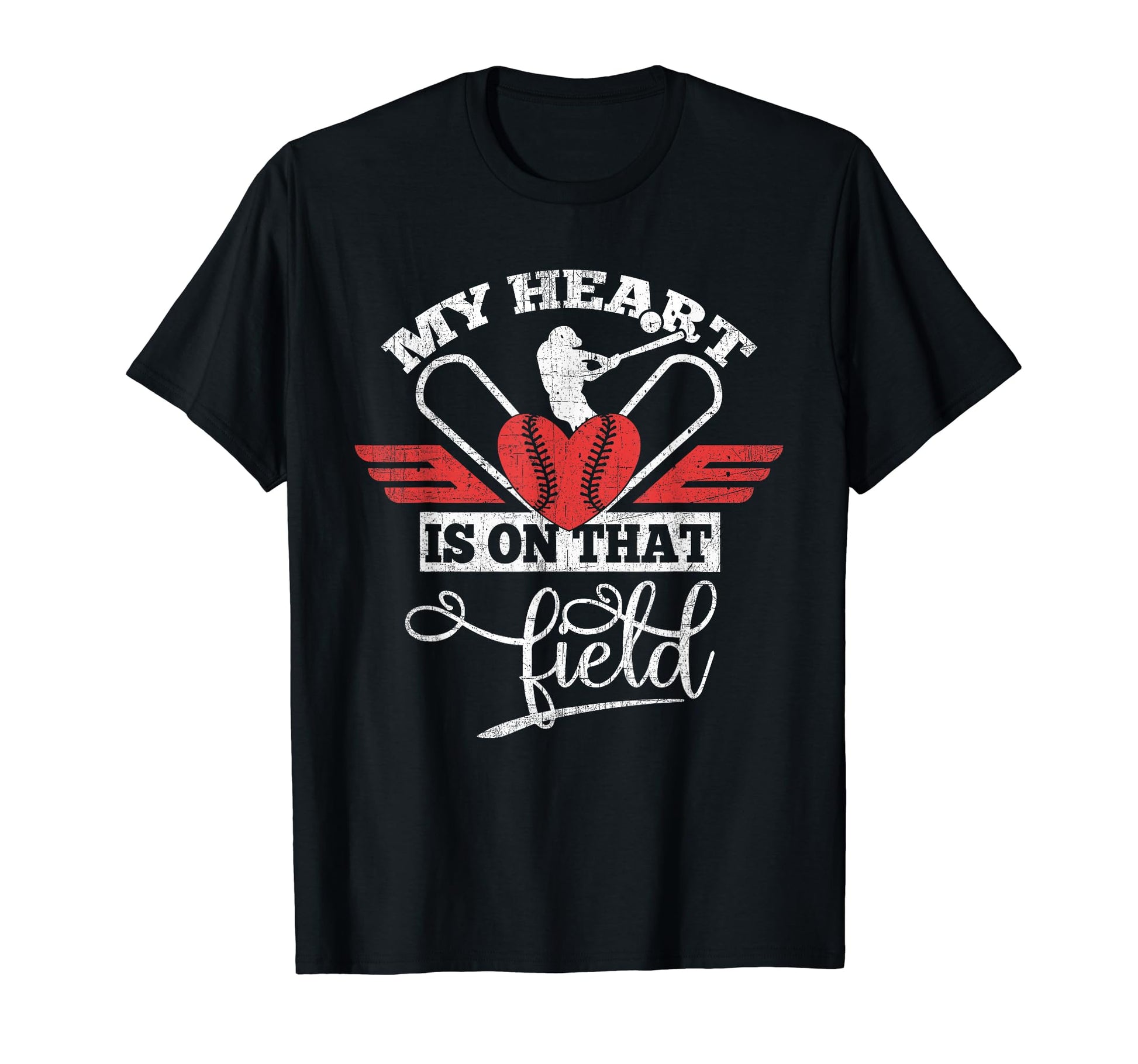 My Heart Is That Field Softball T-Shirt - Aesthetic Graphic Men Women - T-Shirt, Sweatshirt, Hoodie