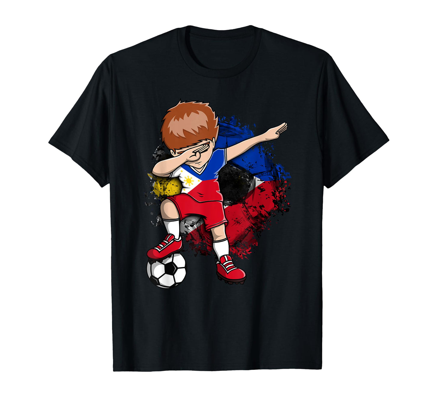 Dabbing Soccer Philippines Fans Jersey T-Shirt - Graphic Print Men Women - T-Shirt, Sweatshirt, Hoodie