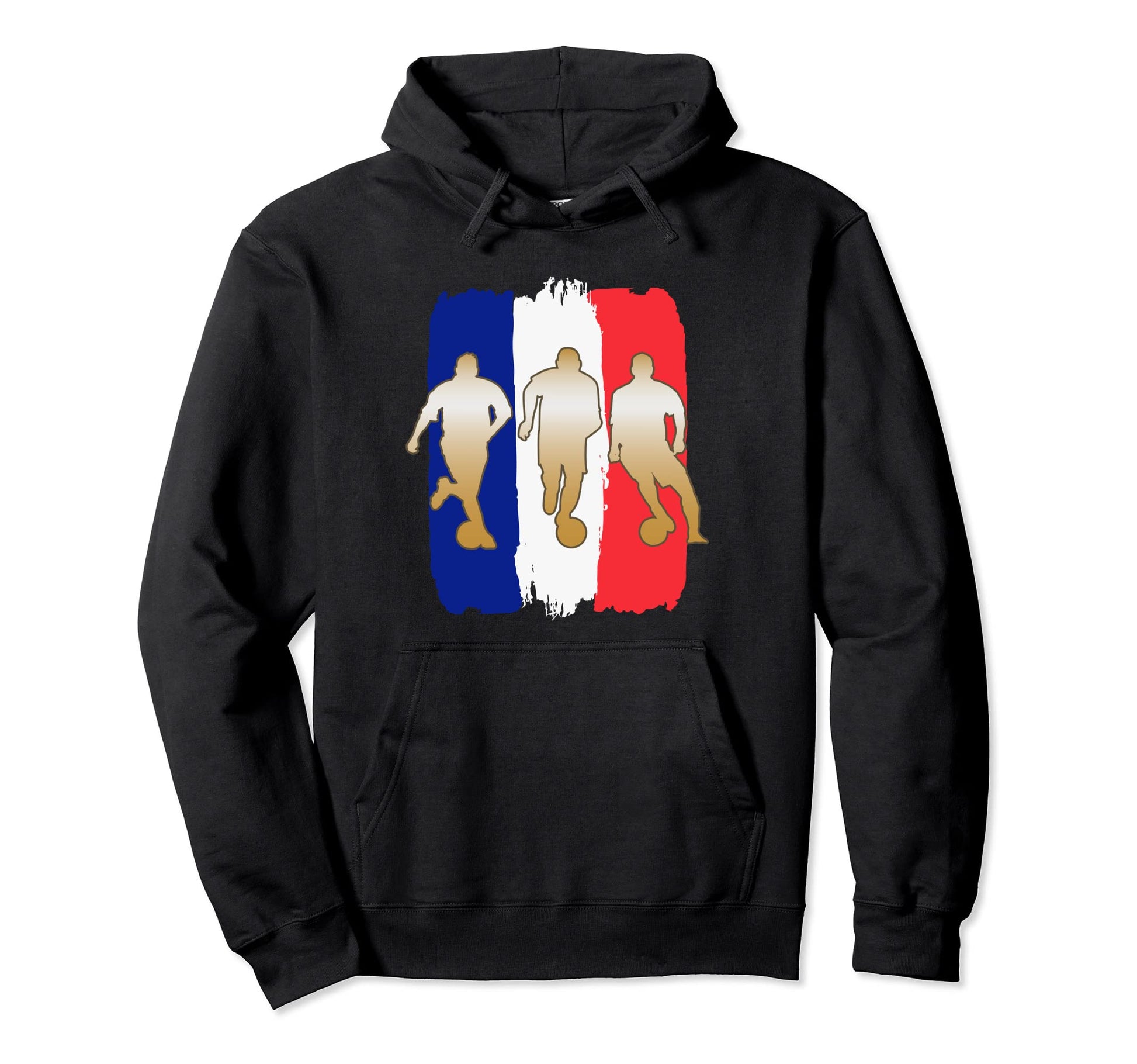 Soccer Player France Flag Soccer Hoodie - Fun Novelty Design for Adults - T-Shirt, Sweatshirt, Hoodie