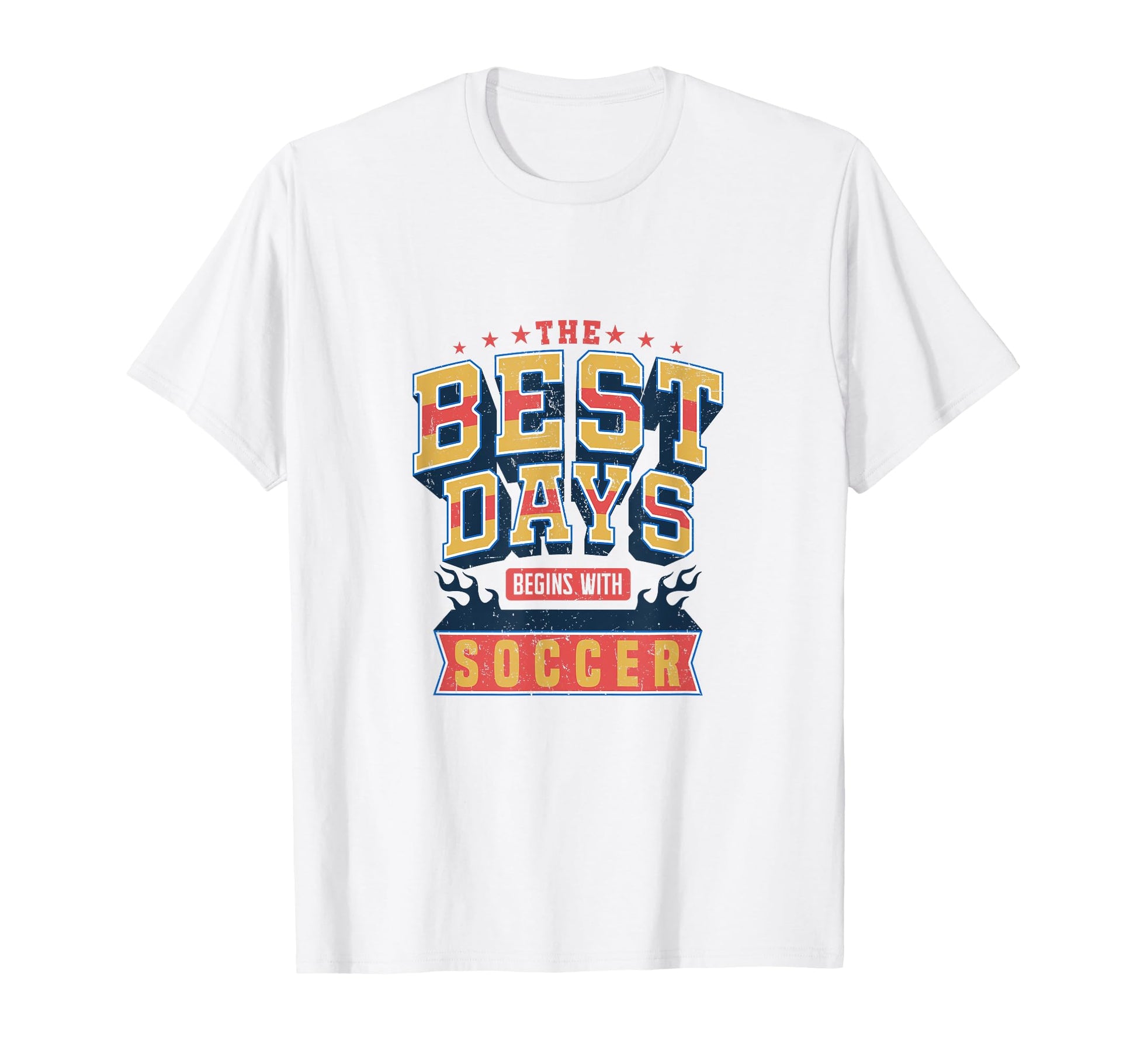 Soccer Best Days Begin Soccer Fan T-Shirt - Novelty Apparel Men Women - T-Shirt, Sweatshirt, Hoodie