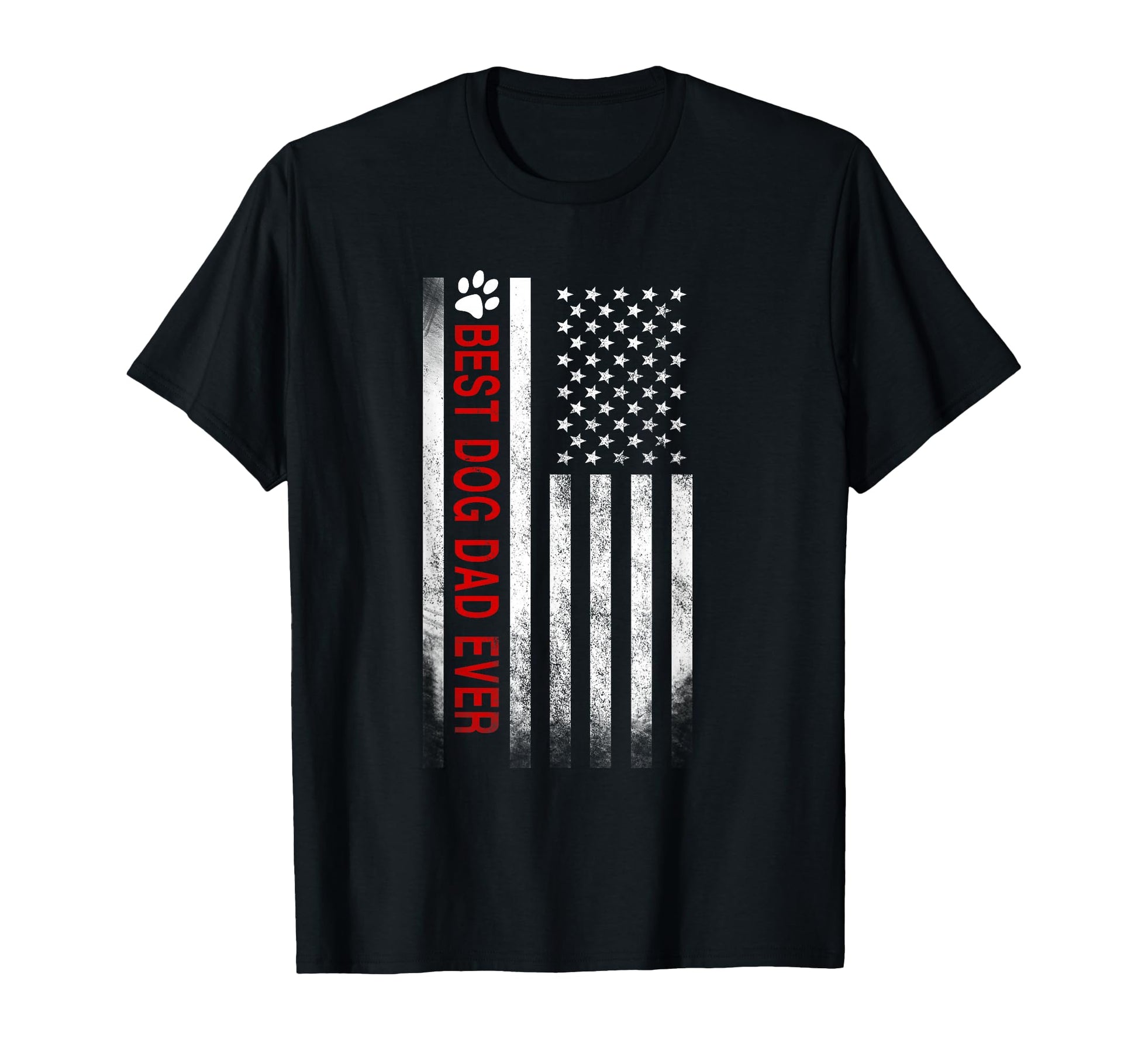 Best Dog Dad Ever American Flag Gift T-Shirt - Streetwear Style for Adults - T-Shirt, Sweatshirt, Hoodie