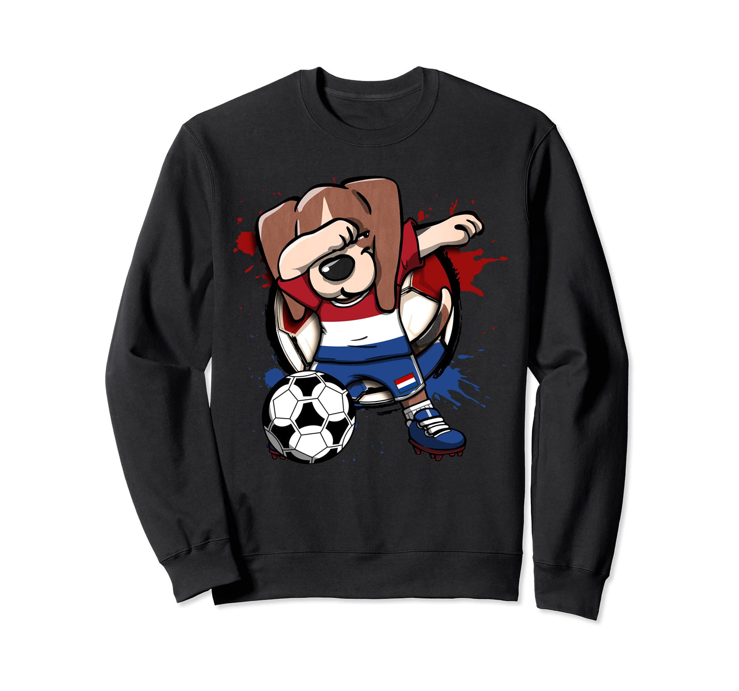 Dabbing Beagle Dog Netherlands Sweatshirt - Minimalist Print Men Women - T-Shirt, Sweatshirt, Hoodie