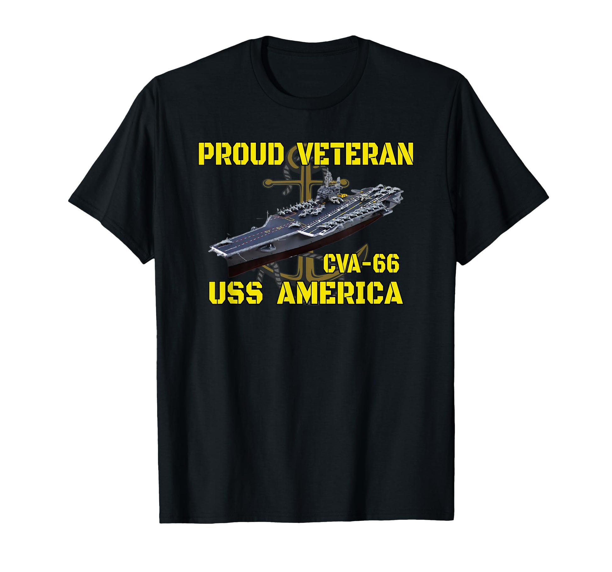 Aircraft Carrier Uss America Cva T-Shirt - Casual Everyday Wear for Adults - T-Shirt, Sweatshirt, Hoodie