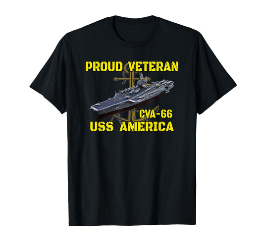 Aircraft Carrier Uss America Cva T-Shirt - Casual Everyday Wear for Adults - T-Shirt, Sweatshirt, Hoodie