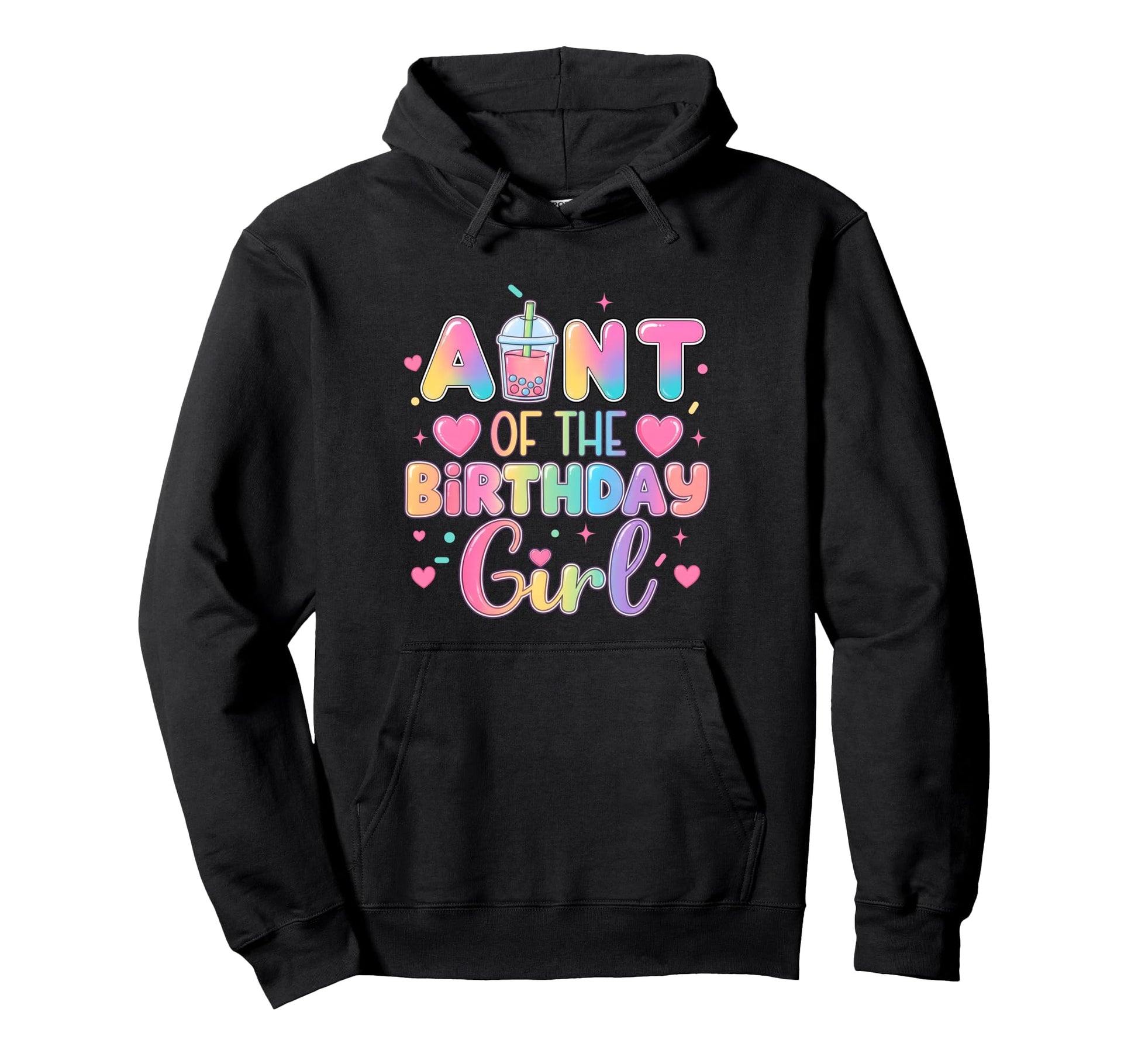 Aunt Birthday Bubble Boba Milk Tea Party Hoodie - Unique Graphic for Adults - T-Shirt, Sweatshirt, Hoodie