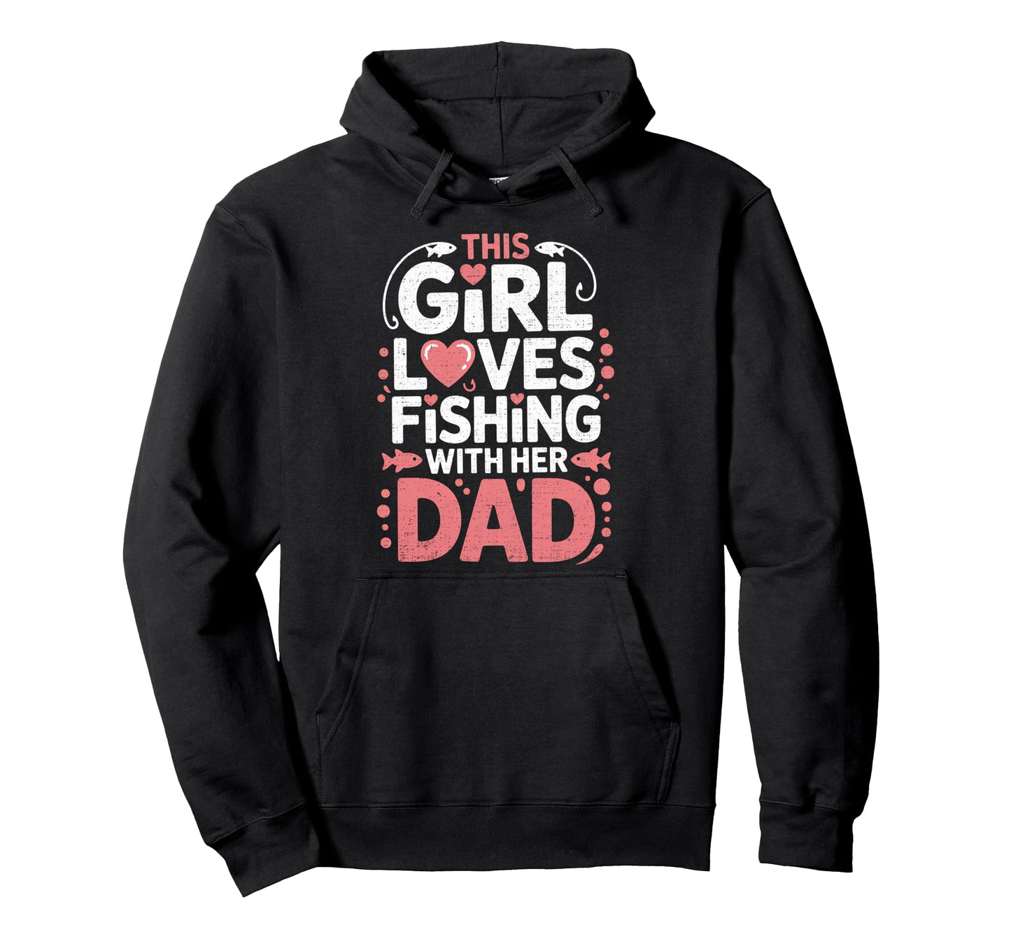 Daughter Fishing Dad Daughter Hoodie - Fun Novelty Design Men Women - T-Shirt, Sweatshirt, Hoodie