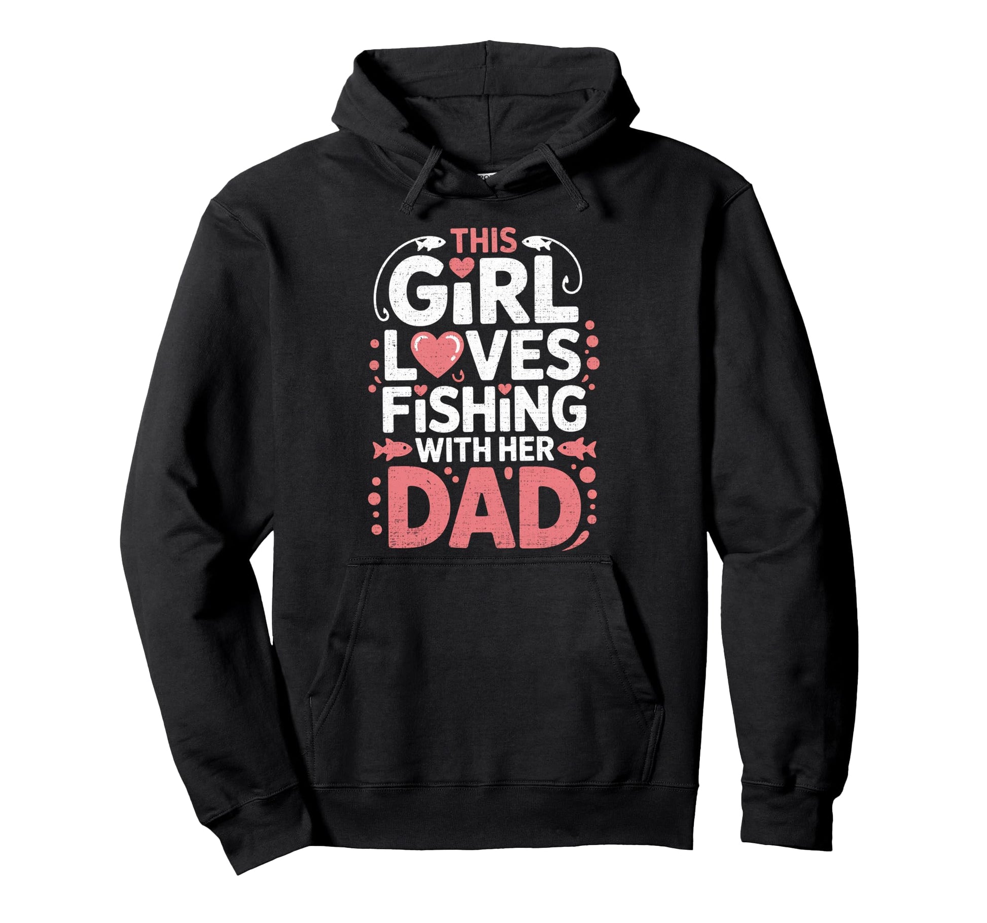 Daughter Fishing Dad Daughter Hoodie - Fun Novelty Design Men Women - T-Shirt, Sweatshirt, Hoodie
