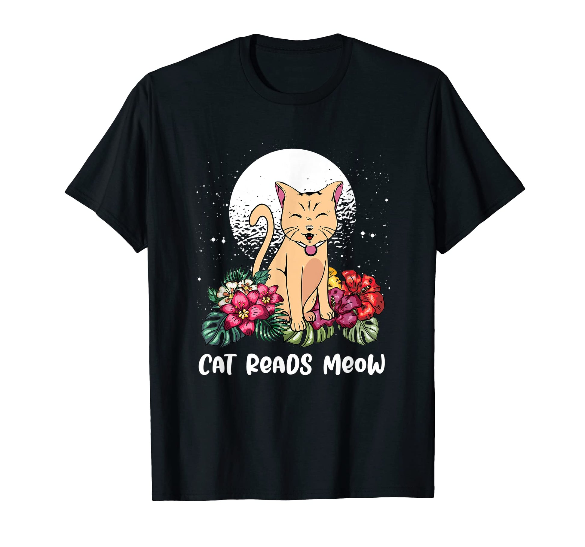 Cat Reads Funny Cat Lover Kitten Dad T-Shirt - Novelty Apparel for Adults - T-Shirt, Sweatshirt, Hoodie