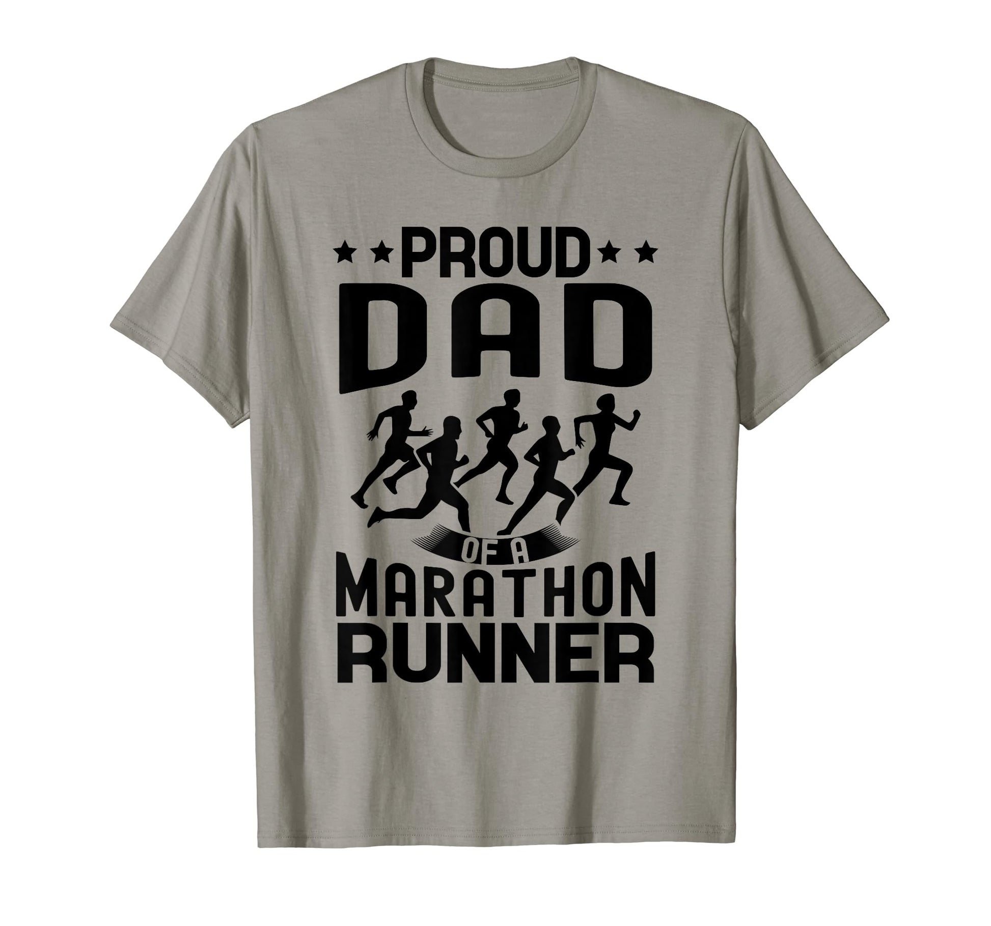 Proud Dad Marathon Runner Matching T-Shirt - Minimalist Print for Adults - T-Shirt, Sweatshirt, Hoodie