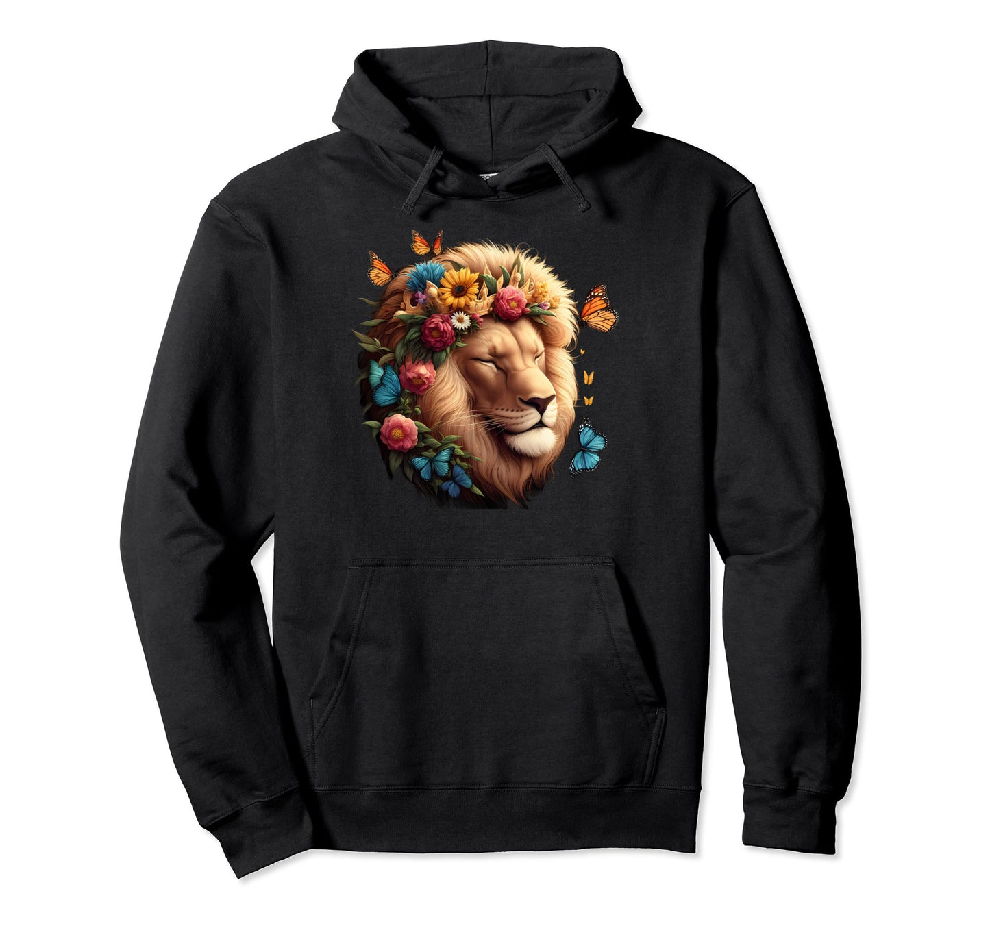 Floral Lion Lion Moms Dads Hoodie - Novelty Apparel for Adults - T-Shirt, Sweatshirt, Hoodie
