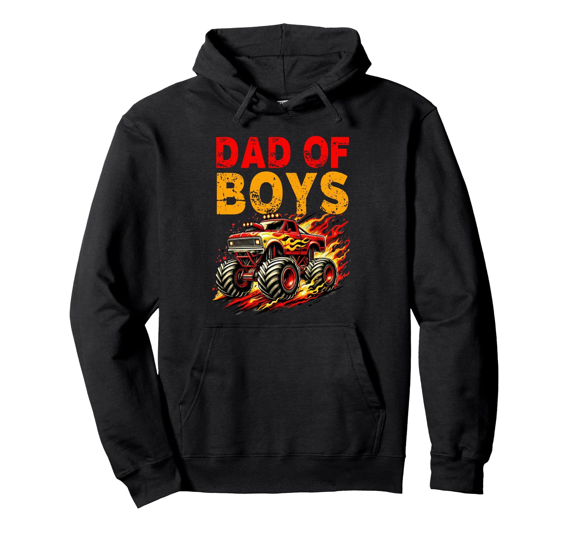 Monster Truck Dad Fathers Day Hoodie - Graphic Print Men Women - T-Shirt, Sweatshirt, Hoodie