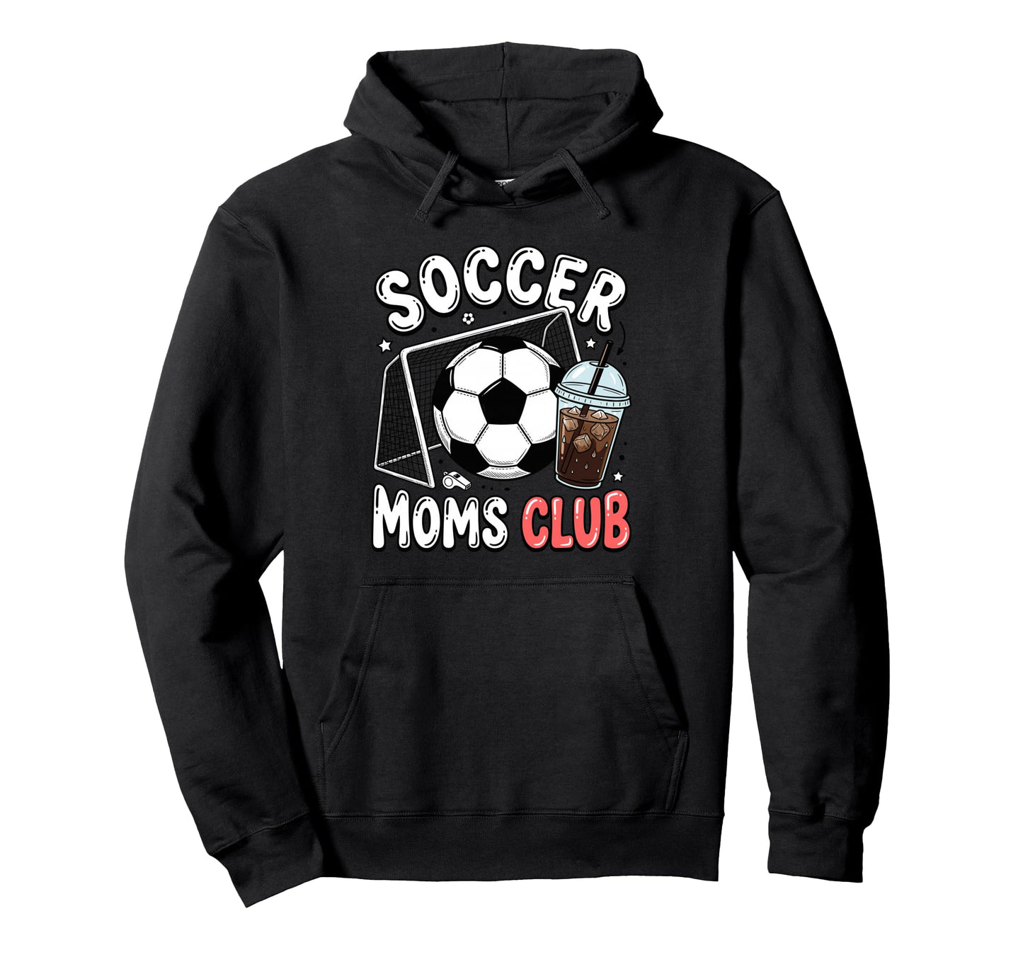 Soccer Moms Club Trendy Gameday Hoodie - Custom Art Print for Adults - T-Shirt, Sweatshirt, Hoodie
