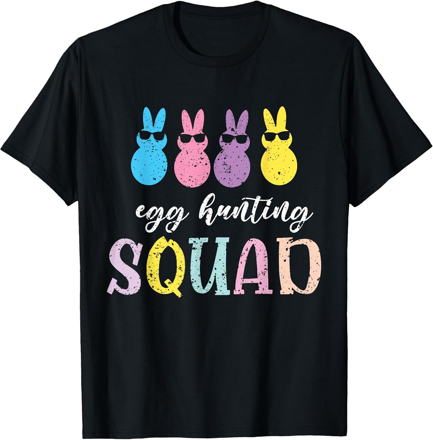 Cute Easter Bunny Eggs Vintage Graphic Unisex T-shirt, Sweatshirt, Hoodie, Long Sleeve Tee - T-Shirt, Sweatshirt, Hoodie
