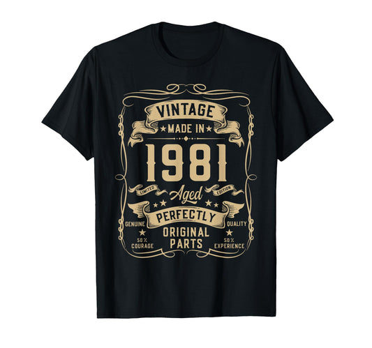 1981 45Yr 45Th Birthday Gifts 45 Years T-Shirt - Custom Art Print Unisex - T-Shirt, Sweatshirt, Hoodie