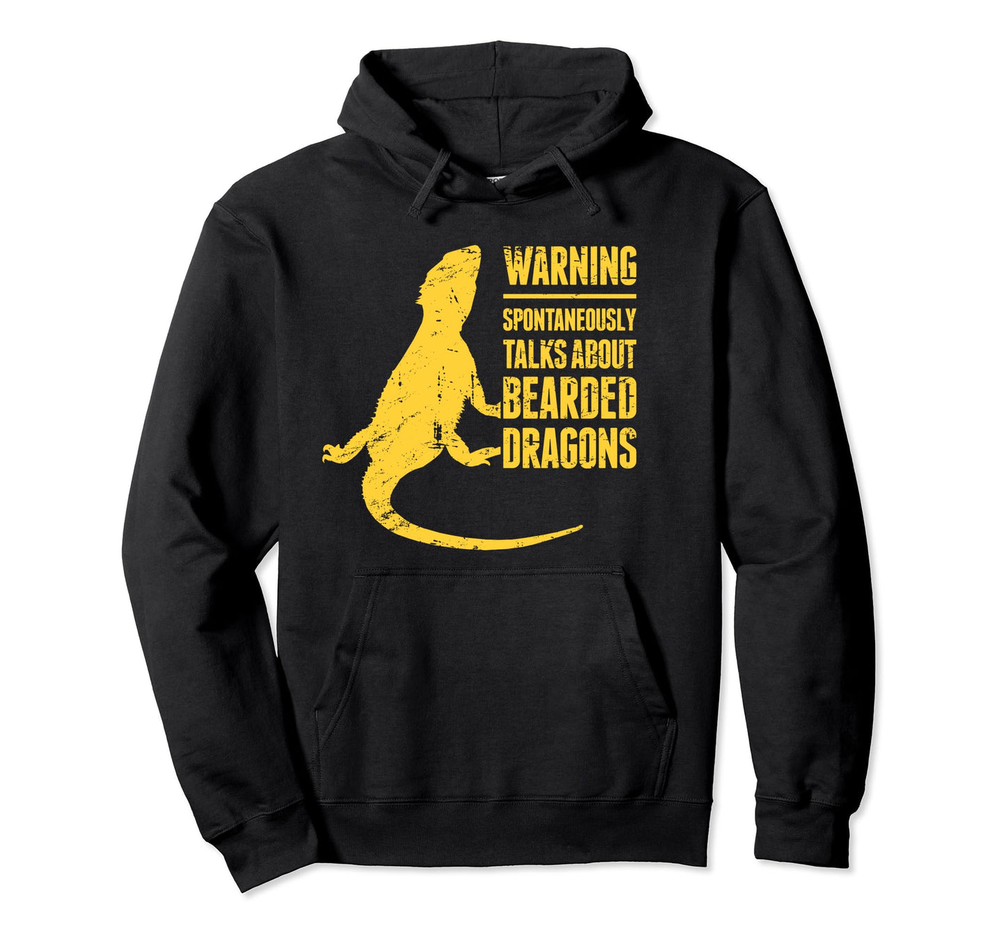 Warning Funny Bearded Dragon Hoodie - Custom Art Print Men Women - T-Shirt, Sweatshirt, Hoodie