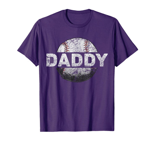 Baseball Daddy Dad Baseball Ball T-Shirt - Unique Graphic for Adults - T-Shirt, Sweatshirt, Hoodie