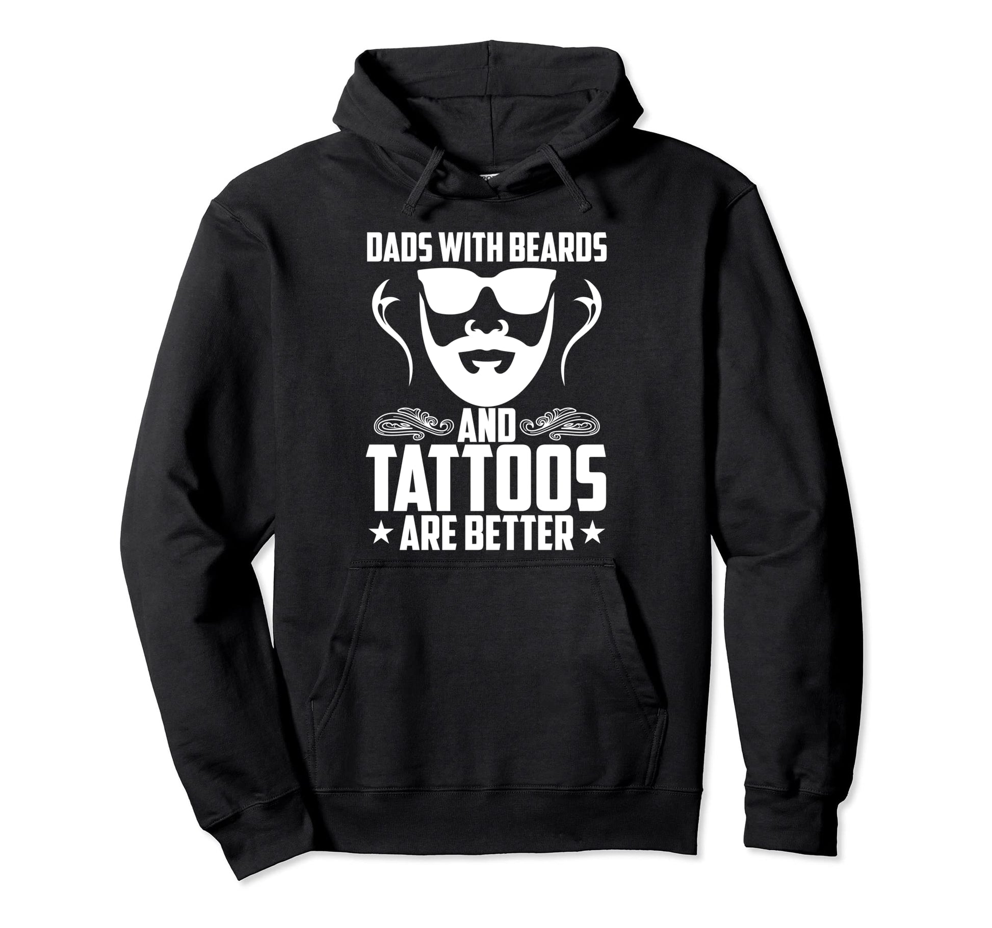 Awesome Dads Have Tattoos And Beards Hoodie - Novelty Apparel Unisex - T-Shirt, Sweatshirt, Hoodie