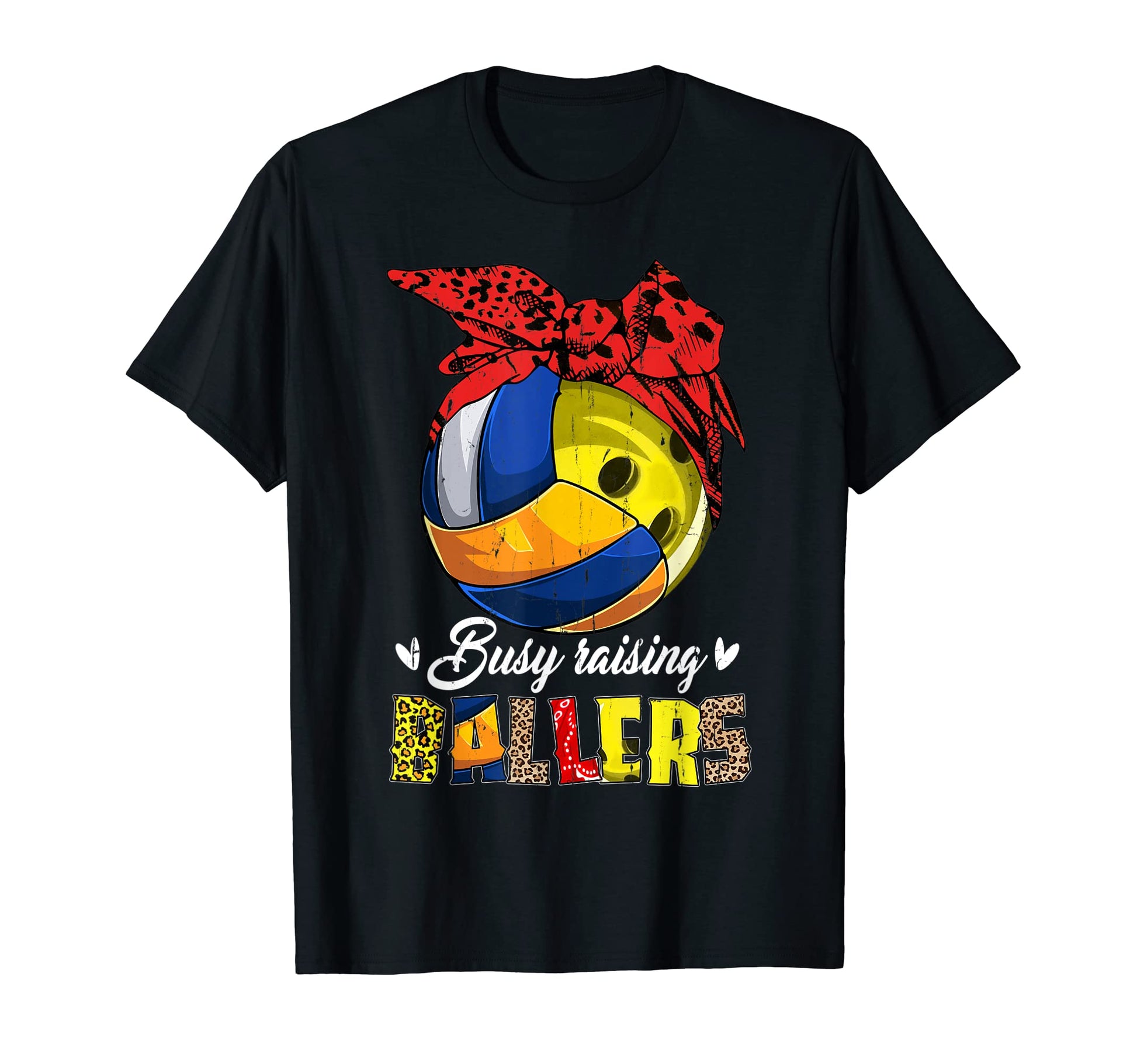 Volleyball Mom Bowling Mom Busy Raising T-Shirt - Graphic Print for Adults - T-Shirt, Sweatshirt, Hoodie