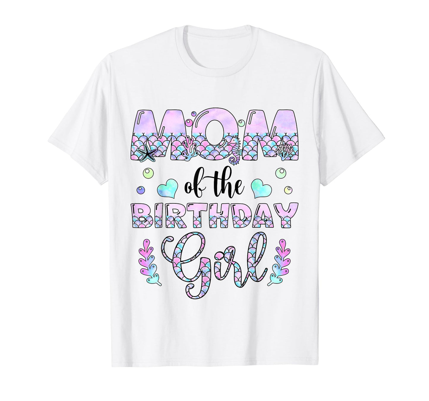 Mama And Dad Birthday Daughter Mermaid T-Shirt - Graphic Print for Adults - T-Shirt, Sweatshirt, Hoodie