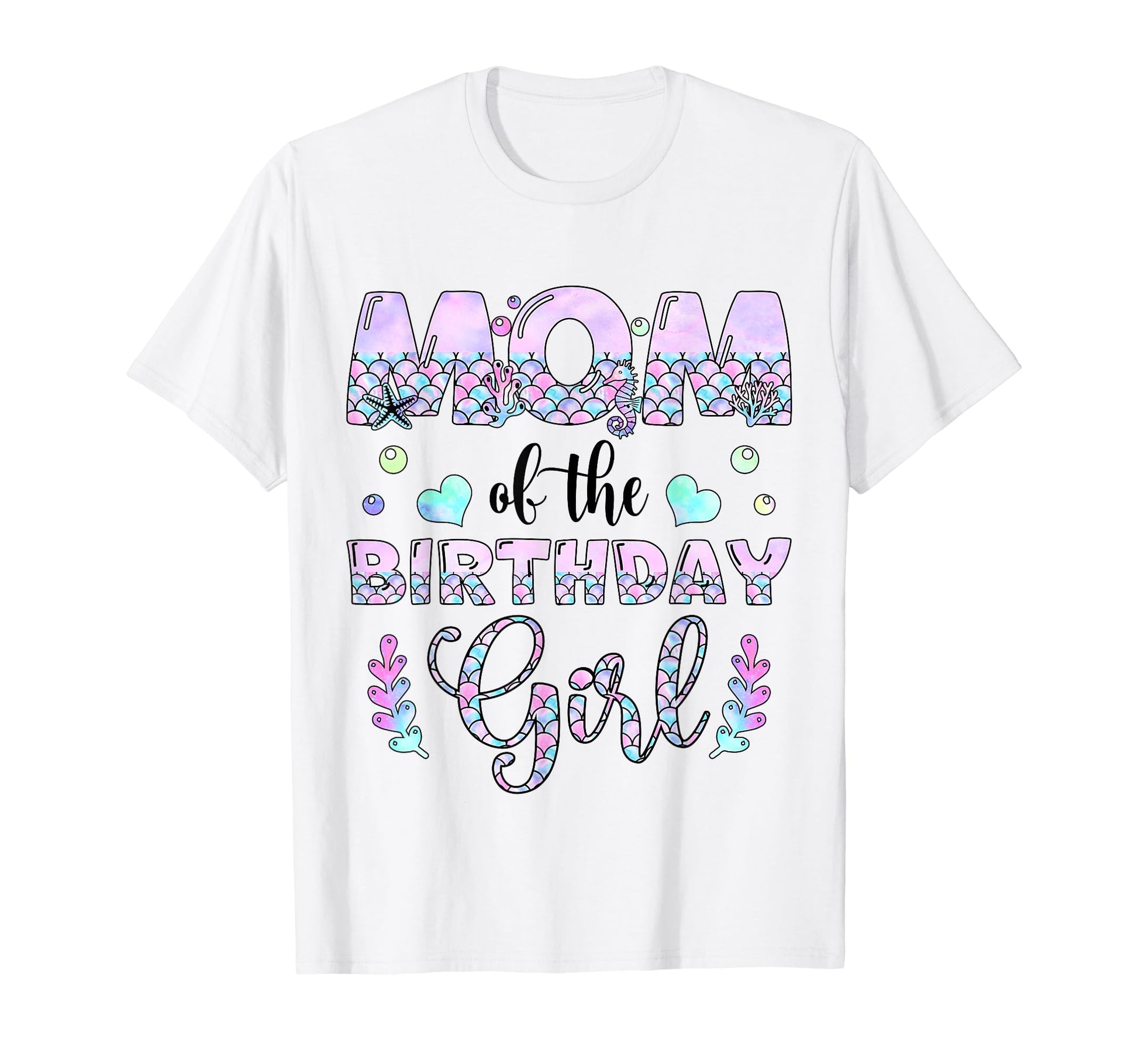 Mama And Dad Birthday Daughter Mermaid T-Shirt - Graphic Print for Adults - T-Shirt, Sweatshirt, Hoodie