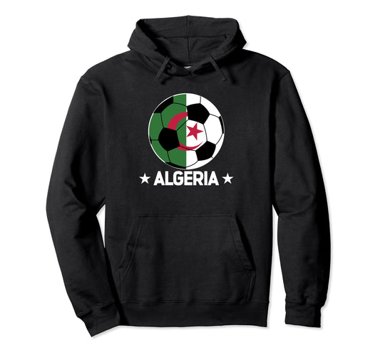 Algeria Soccer Team Algeria Flag Hoodie - Fun Novelty Design Men Women - T-Shirt, Sweatshirt, Hoodie