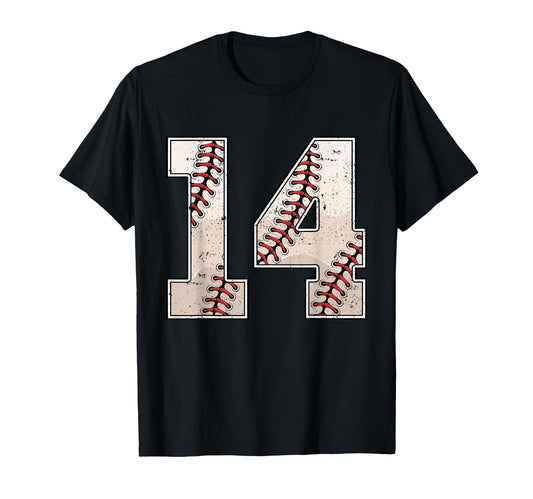 Baseball Birthday Fourteen 14 Years Old T-Shirt - Streetwear Style Unisex - T-Shirt, Sweatshirt, Hoodie