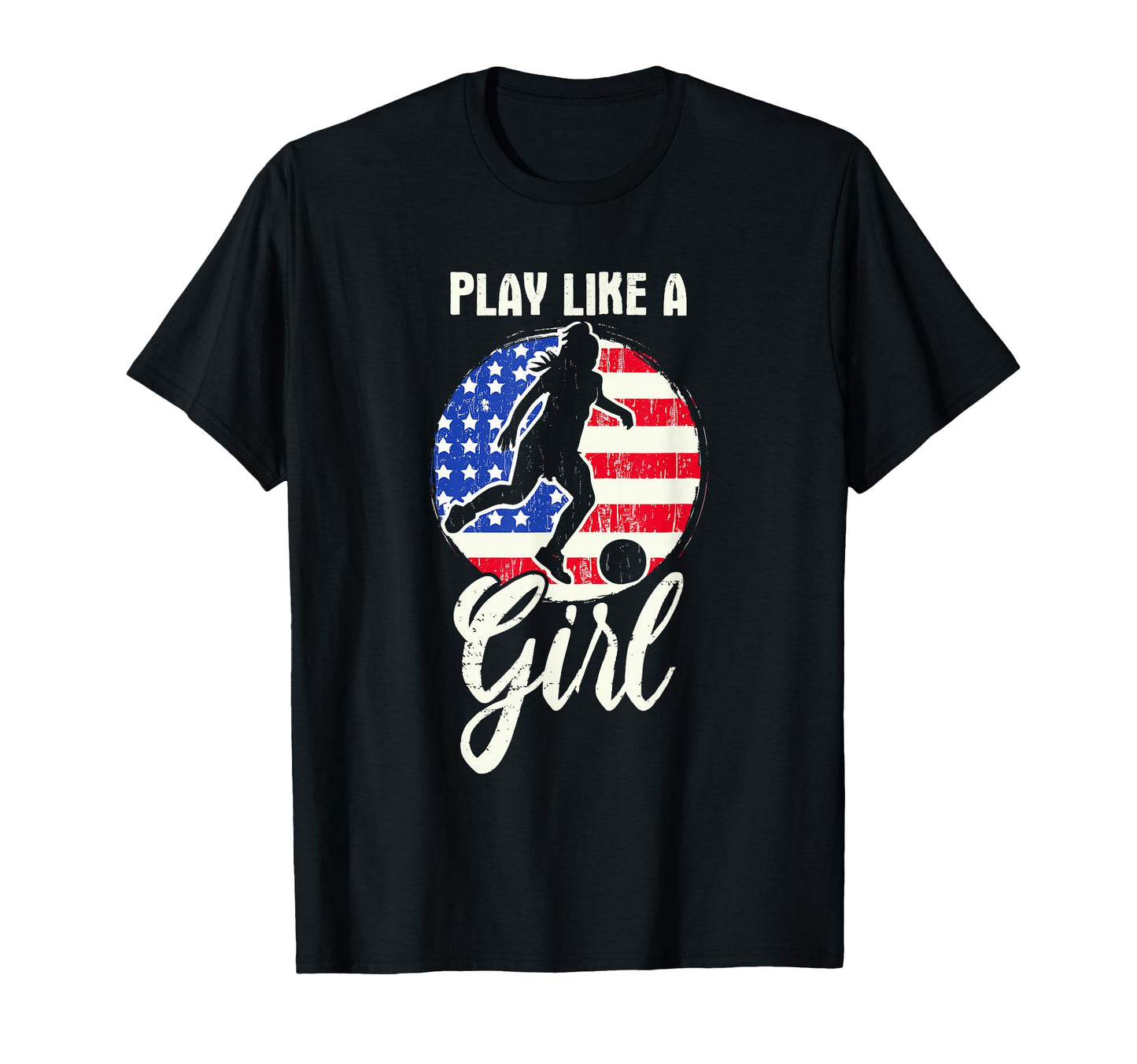 Usa Play Like Soccer Usa Flag T-Shirt - Fun Novelty Design Men Women - T-Shirt, Sweatshirt, Hoodie