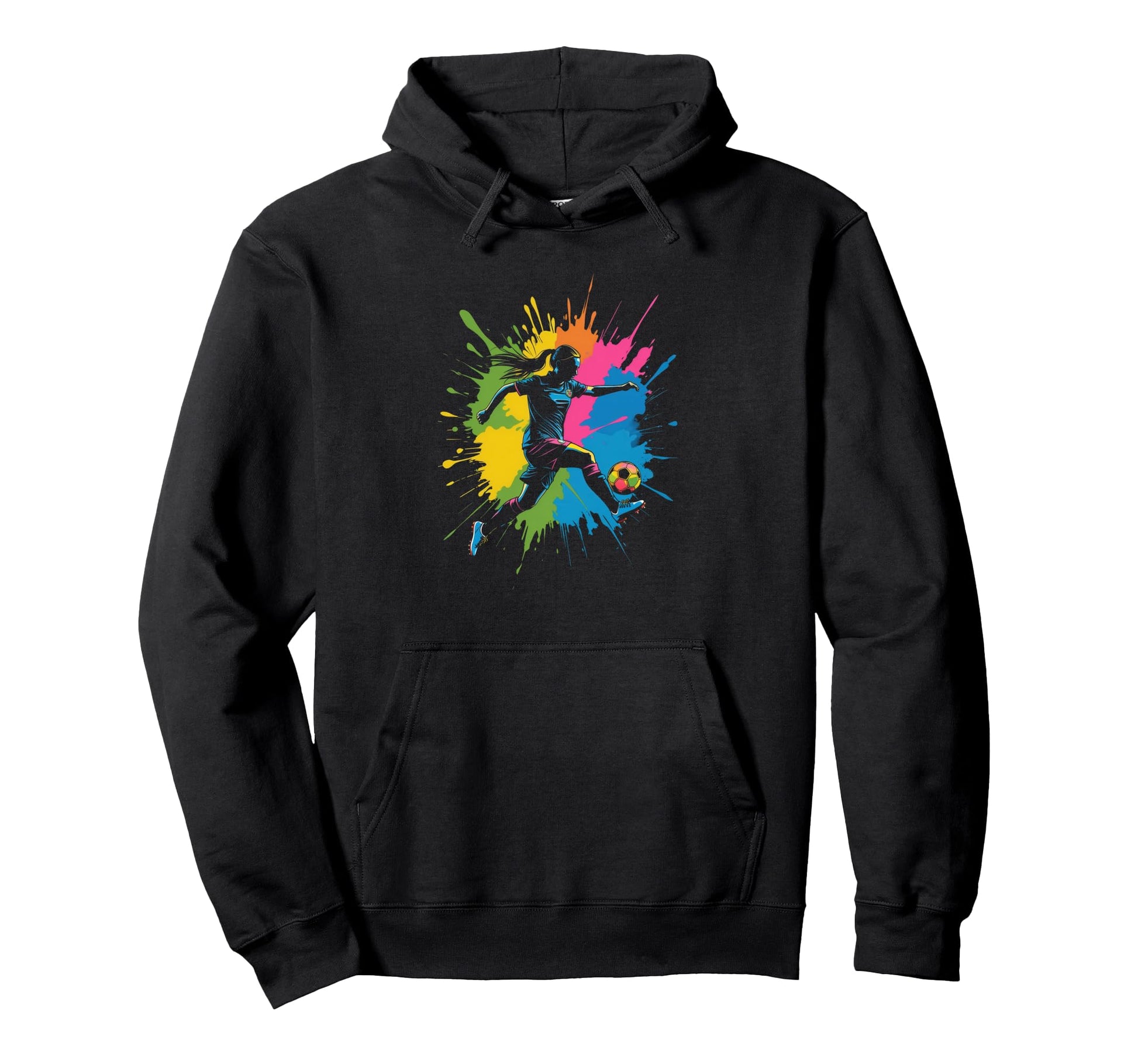 Womenr Soccer Player Kicks Soccer Fans Hoodie - Aesthetic Graphic Unisex - T-Shirt, Sweatshirt, Hoodie