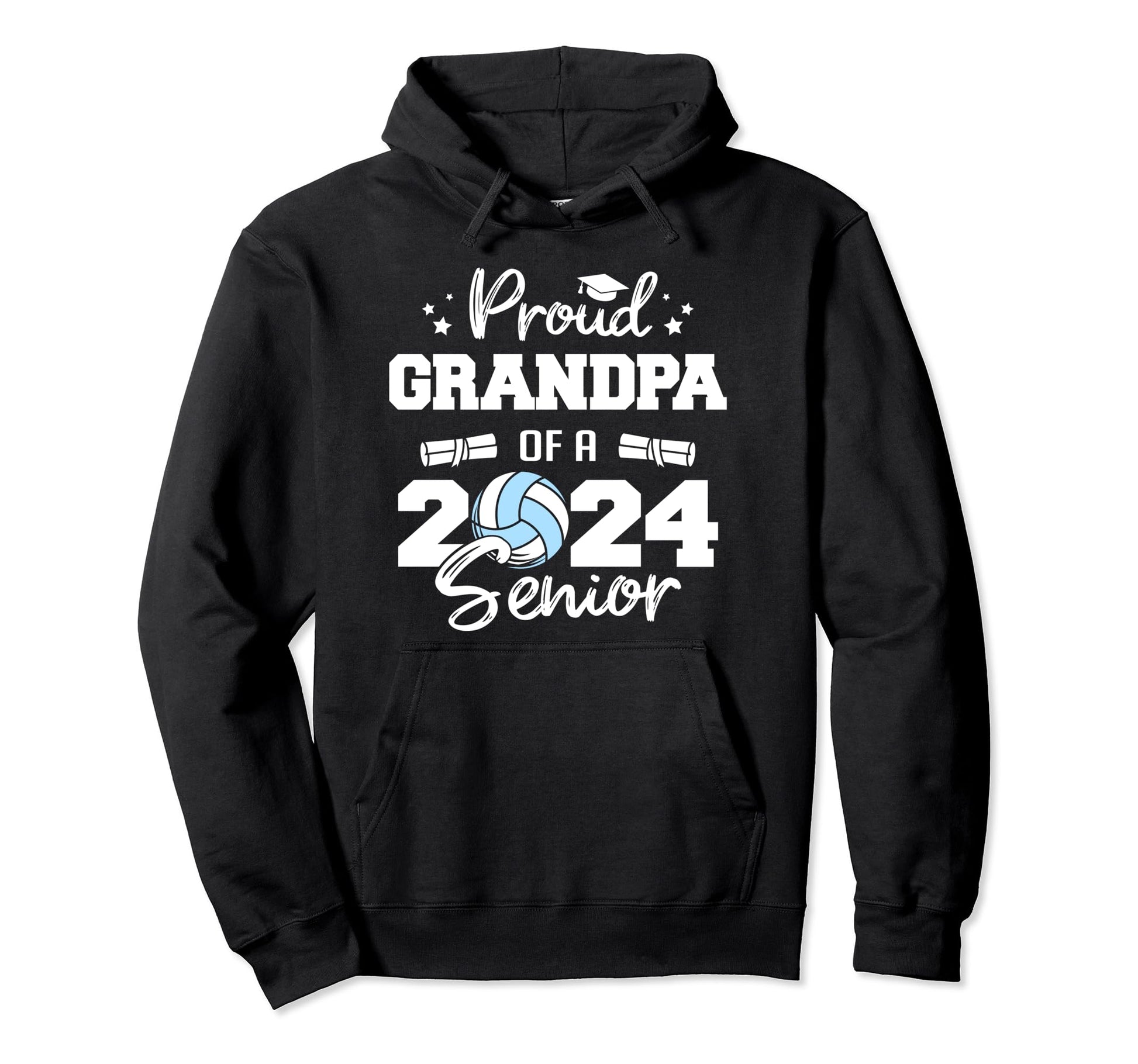 Proud Grandpa 2024 Senior Funny Hoodie - Unique Graphic Men Women - T-Shirt, Sweatshirt, Hoodie
