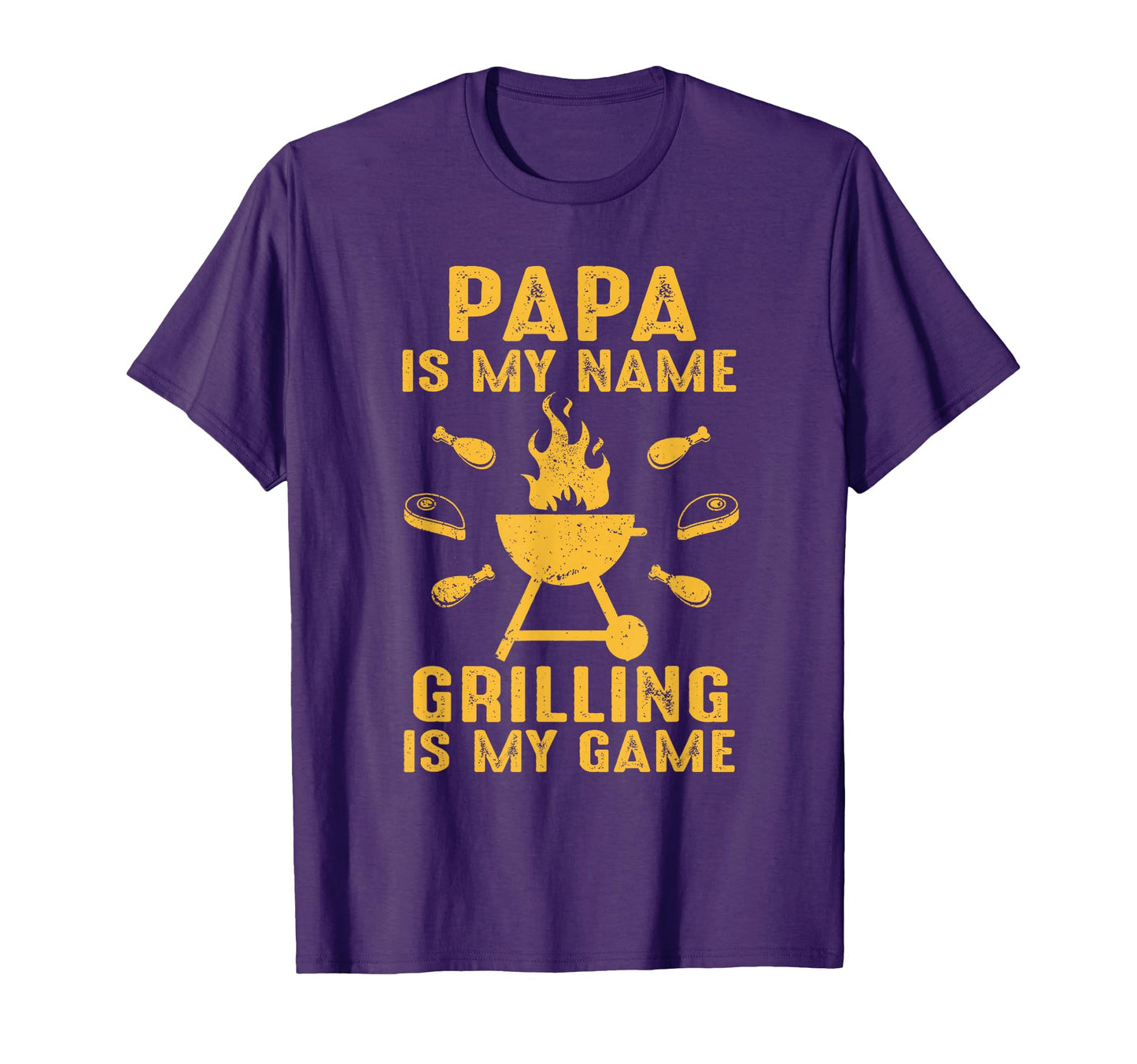 Papa Is My Name Grilling Is My Game Bbq T-Shirt - Trendy Graphic Men Women - T-Shirt, Sweatshirt, Hoodie
