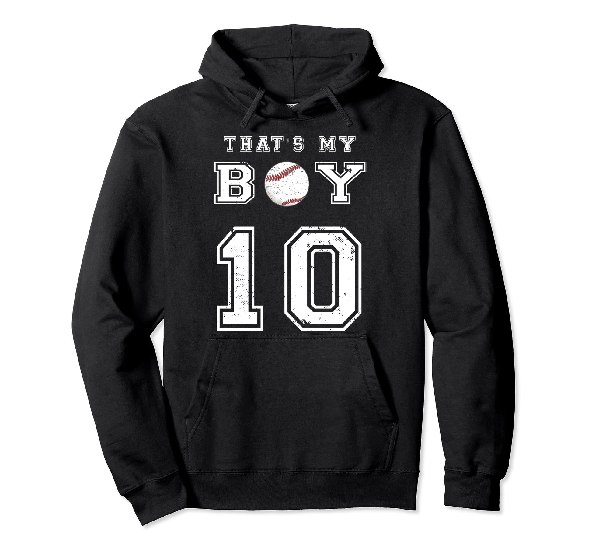 Thats My Baseball 10 Jersey Number Mom Dad Hoodie - Trendy Graphic Unisex - T-Shirt, Sweatshirt, Hoodie