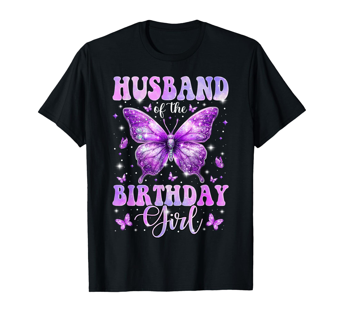 Husband Birthday Butterfly Family T-Shirt - Custom Art Print Men Women - T-Shirt, Sweatshirt, Hoodie