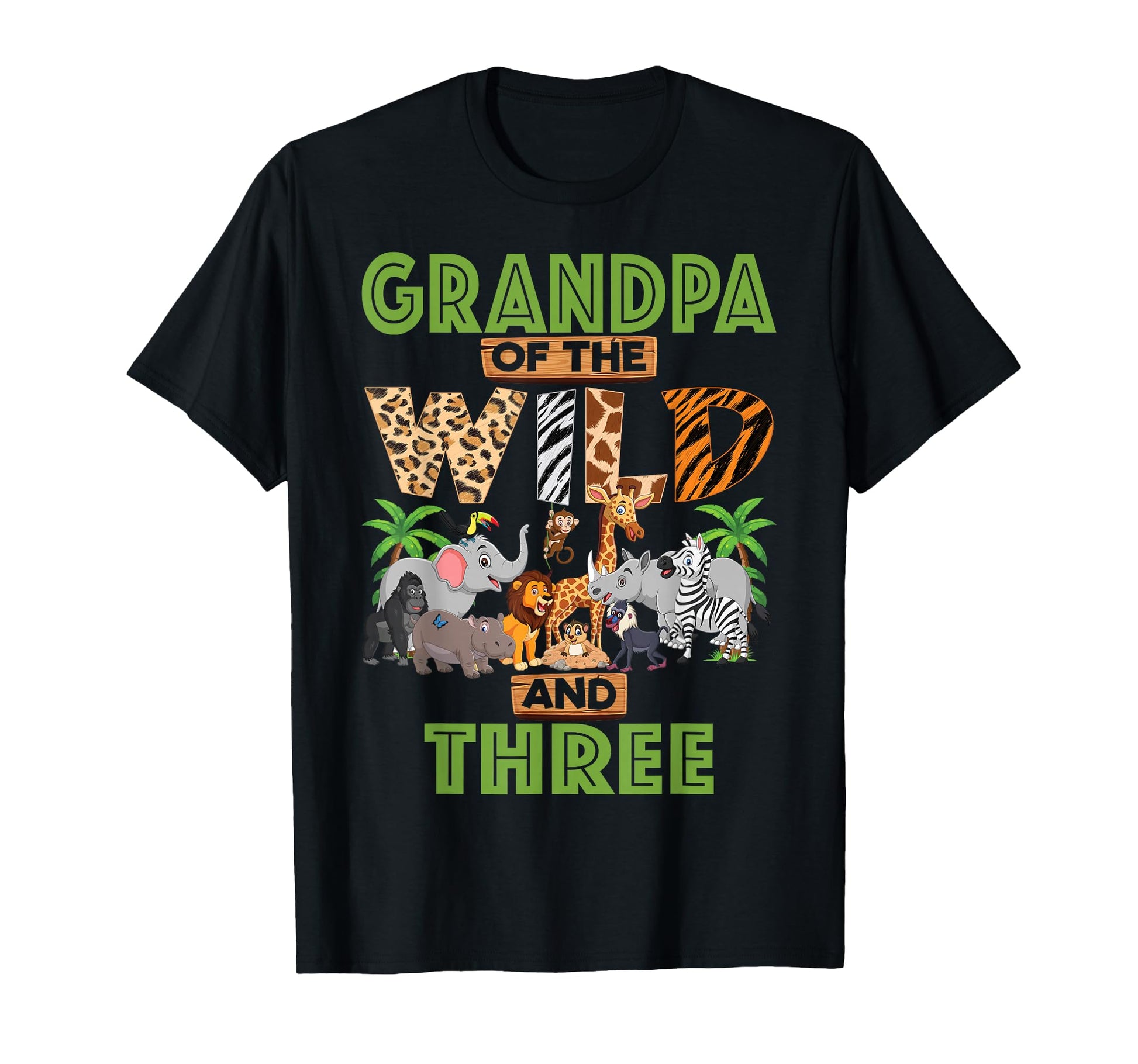3Rd Birthday Zoo Safari Jungle Grandpa T-Shirt - Streetwear Style Unisex - T-Shirt, Sweatshirt, Hoodie
