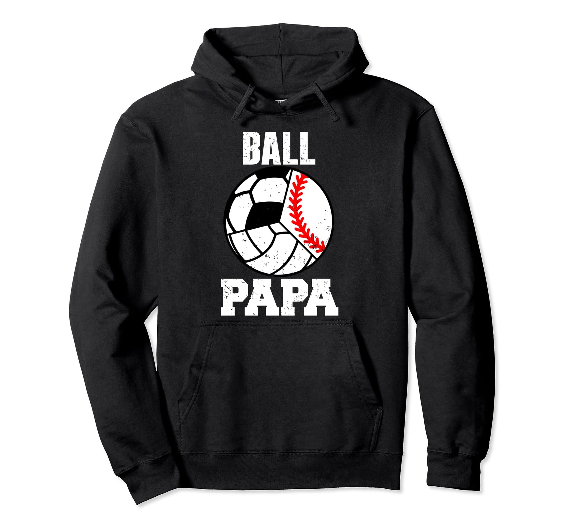 Ball Papa Funny Baseball Volleyball Hoodie - Novelty Apparel for Adults - T-Shirt, Sweatshirt, Hoodie