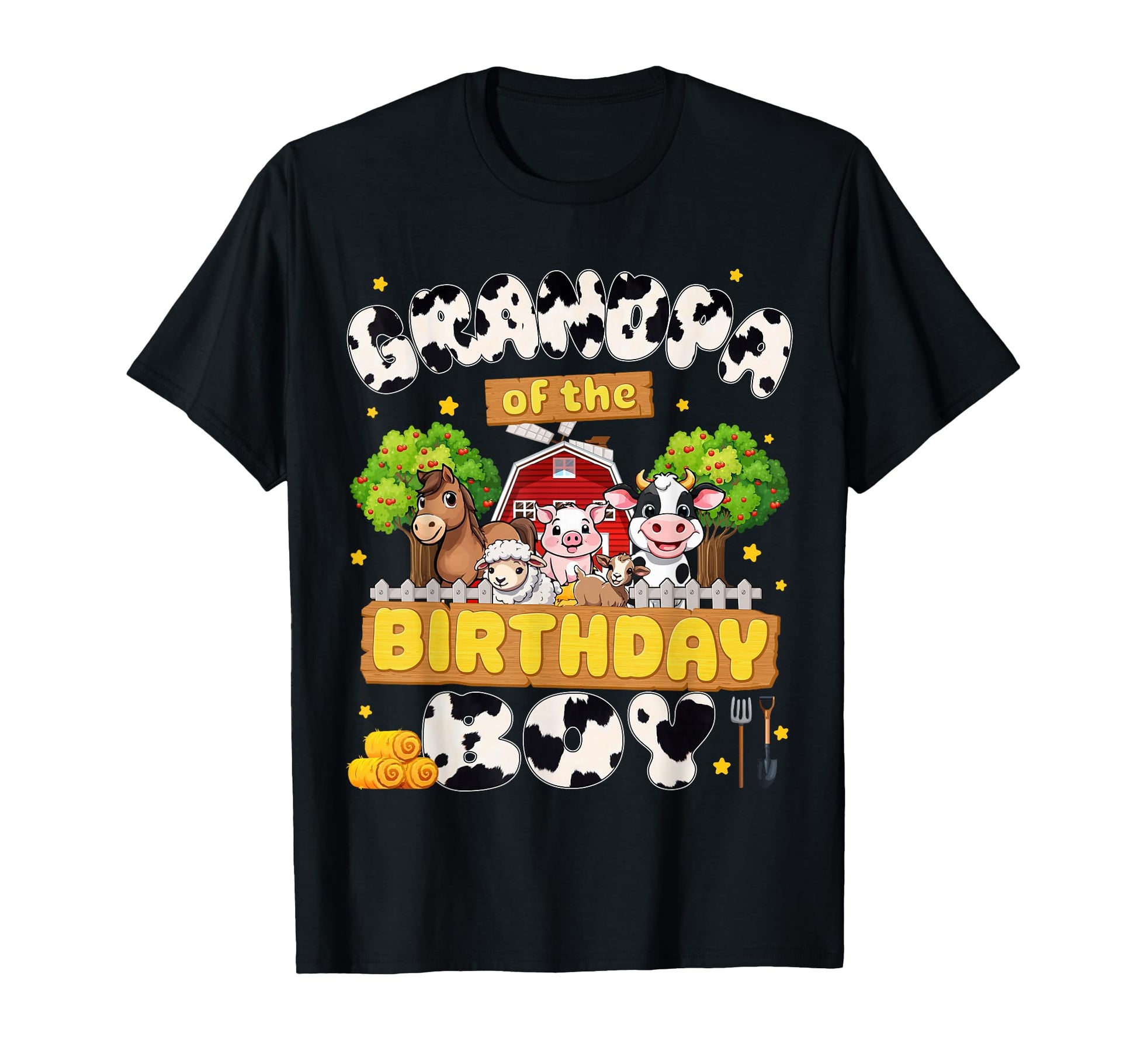 Grandpa Birthday Farm Family T-Shirt - Fun Novelty Design Men Women - T-Shirt, Sweatshirt, Hoodie