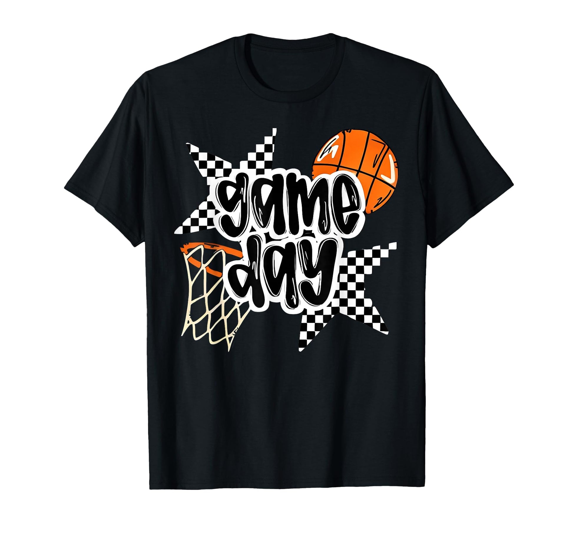 Basketball Player Game Day Checkered T-Shirt - Aesthetic Graphic Men Women - T-Shirt, Sweatshirt, Hoodie