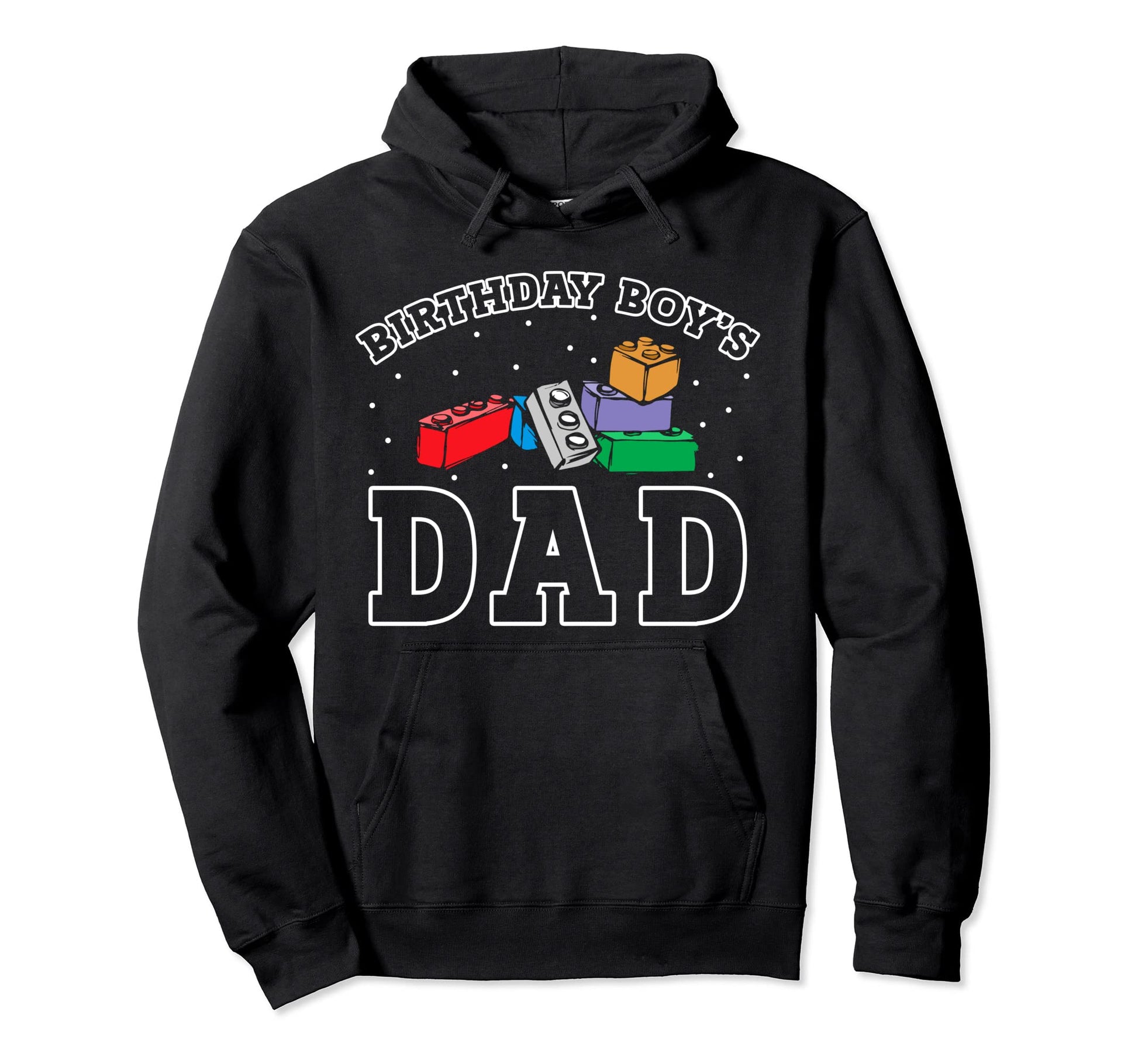 Birthday Dad Building Blocks Hoodie - Aesthetic Graphic Unisex - T-Shirt, Sweatshirt, Hoodie