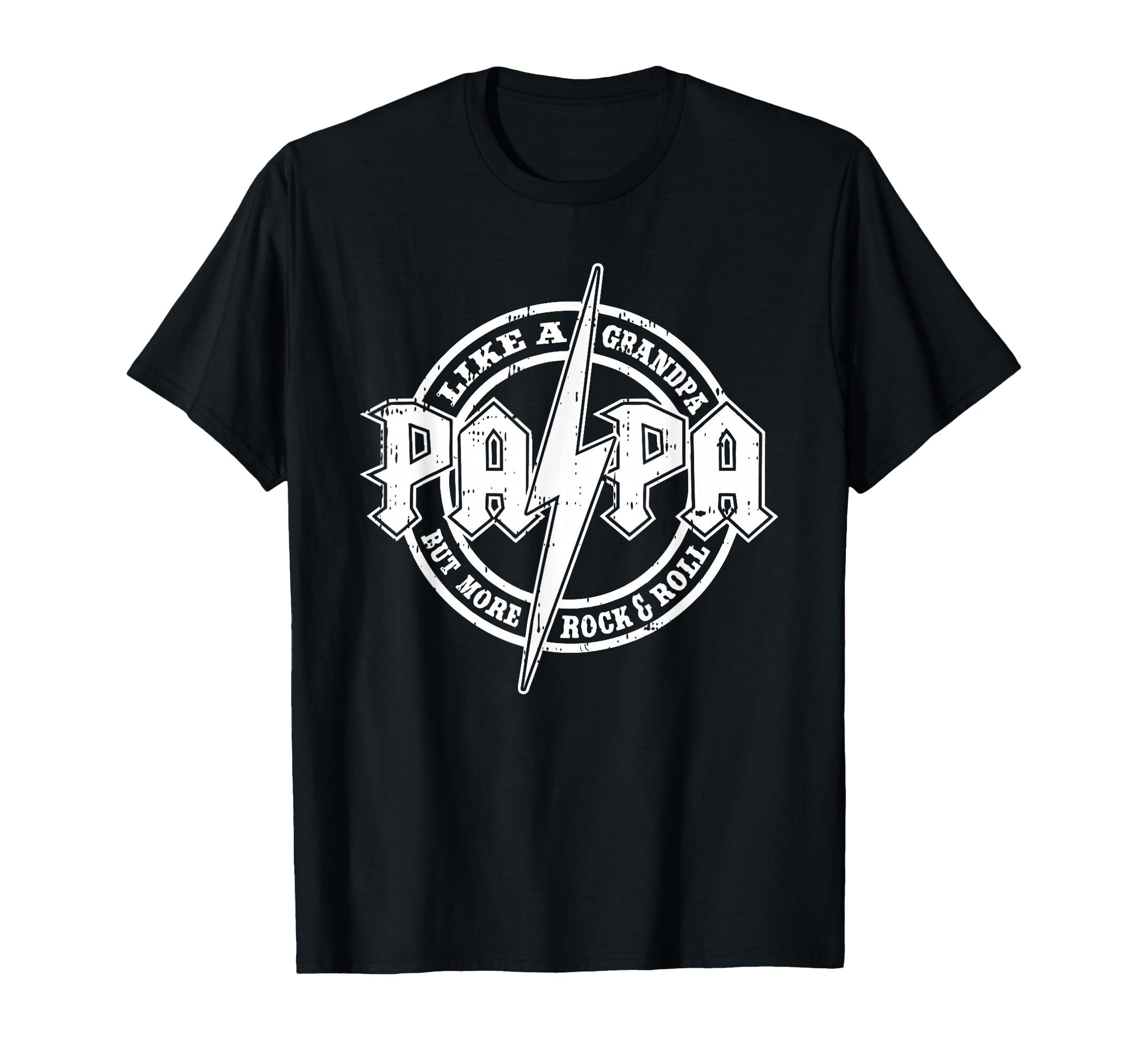 Papa Like Grandpa Fathers Day Rocker Dad T-Shirt - Graphic Print Unisex - T-Shirt, Sweatshirt, Hoodie