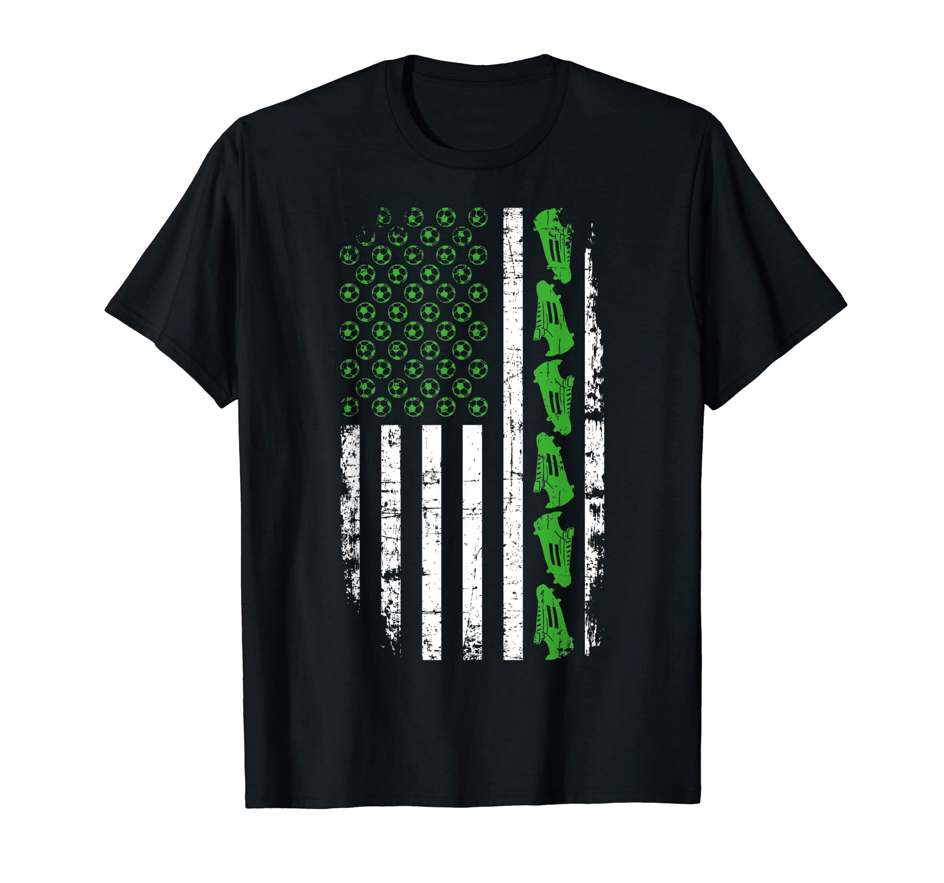 Soccer American Flag Funny Soccer T-Shirt - Streetwear Style for Adults - T-Shirt, Sweatshirt, Hoodie