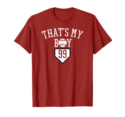 99 Thats My Baseball Number Baseball T-Shirt - Trendy Graphic Men Women - T-Shirt, Sweatshirt, Hoodie