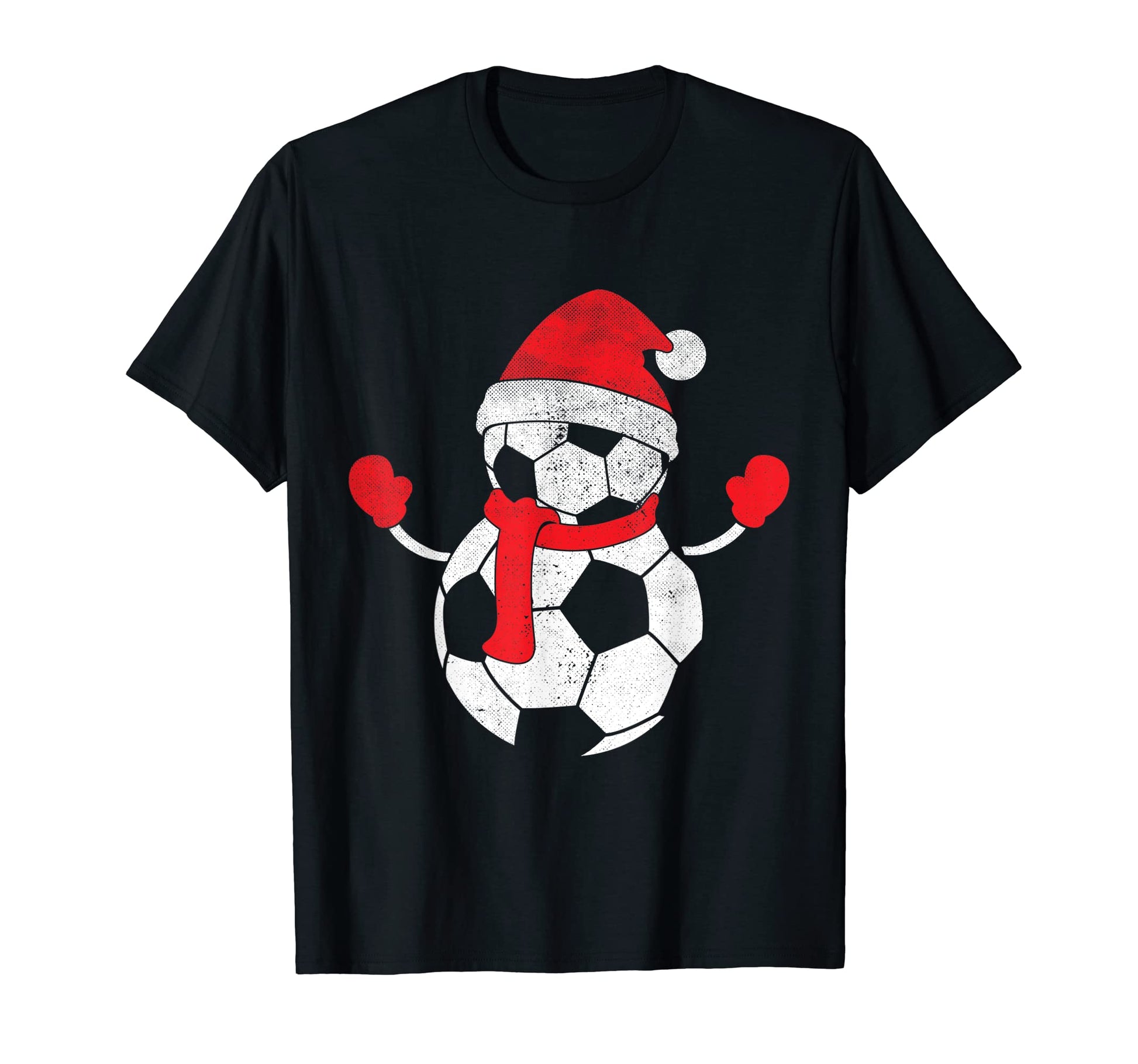 Funny Santa Hat Snowman Soccer Player T-Shirt - Novelty Apparel Unisex - T-Shirt, Sweatshirt, Hoodie