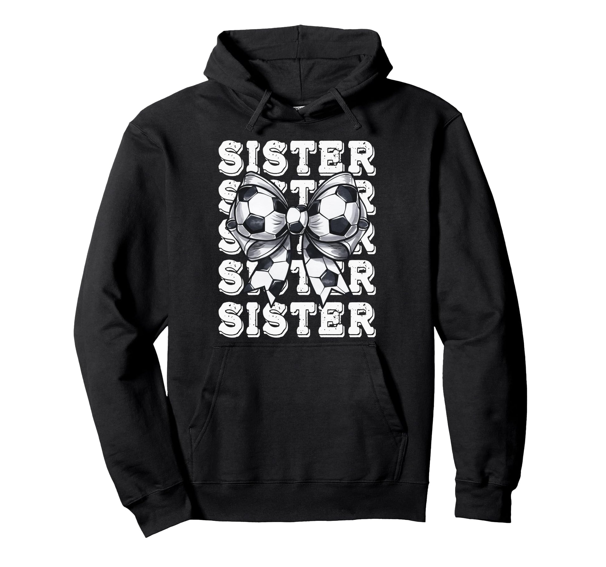 Coquette Soccer Sister Matching Hoodie - Minimalist Print for Adults - T-Shirt, Sweatshirt, Hoodie